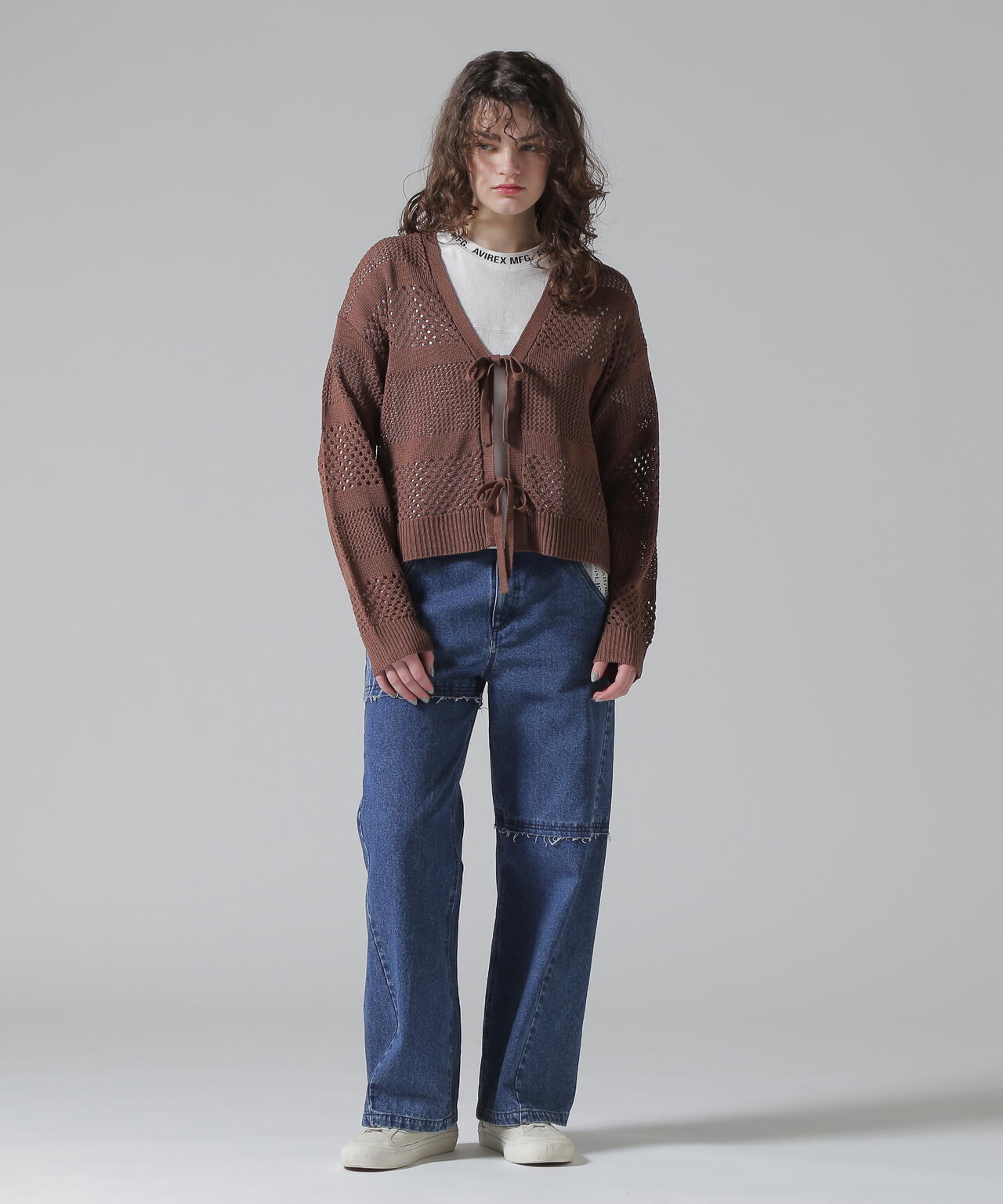 《直営店限定》MACRAME RIBBON KNIT CARDIGAN/マクラメリボンニットカーディガン