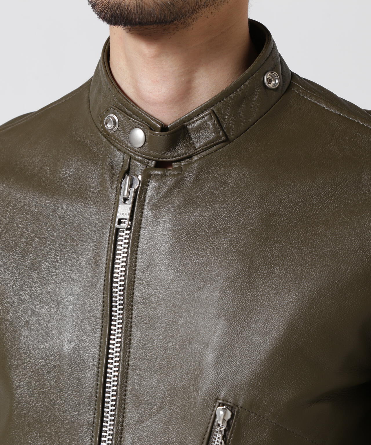LEATHER MILITARY RIDERS JACKET/レザー ミリタリー ライダース