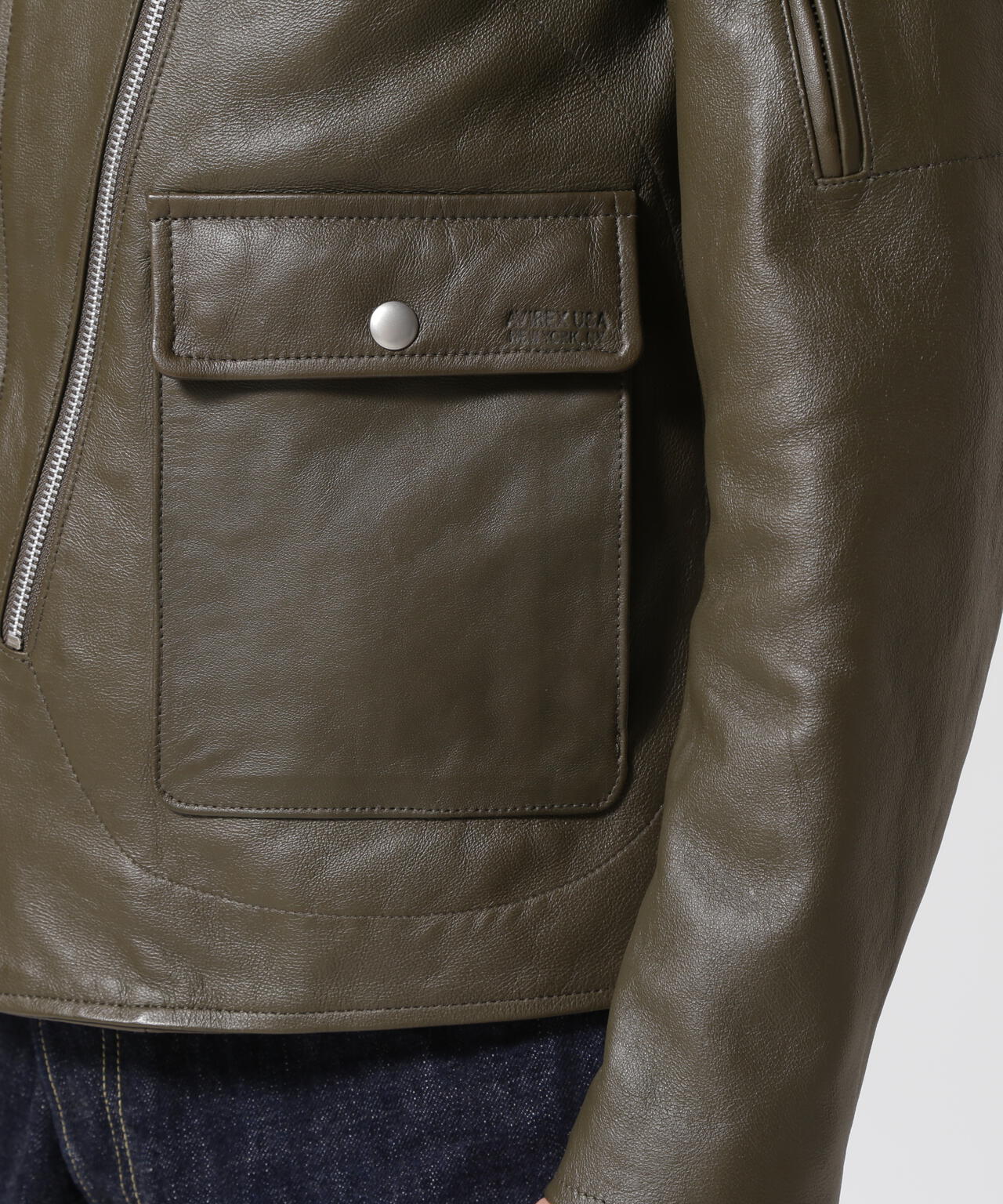 LEATHER MILITARY RIDERS JACKET/レザー ミリタリー ライダース