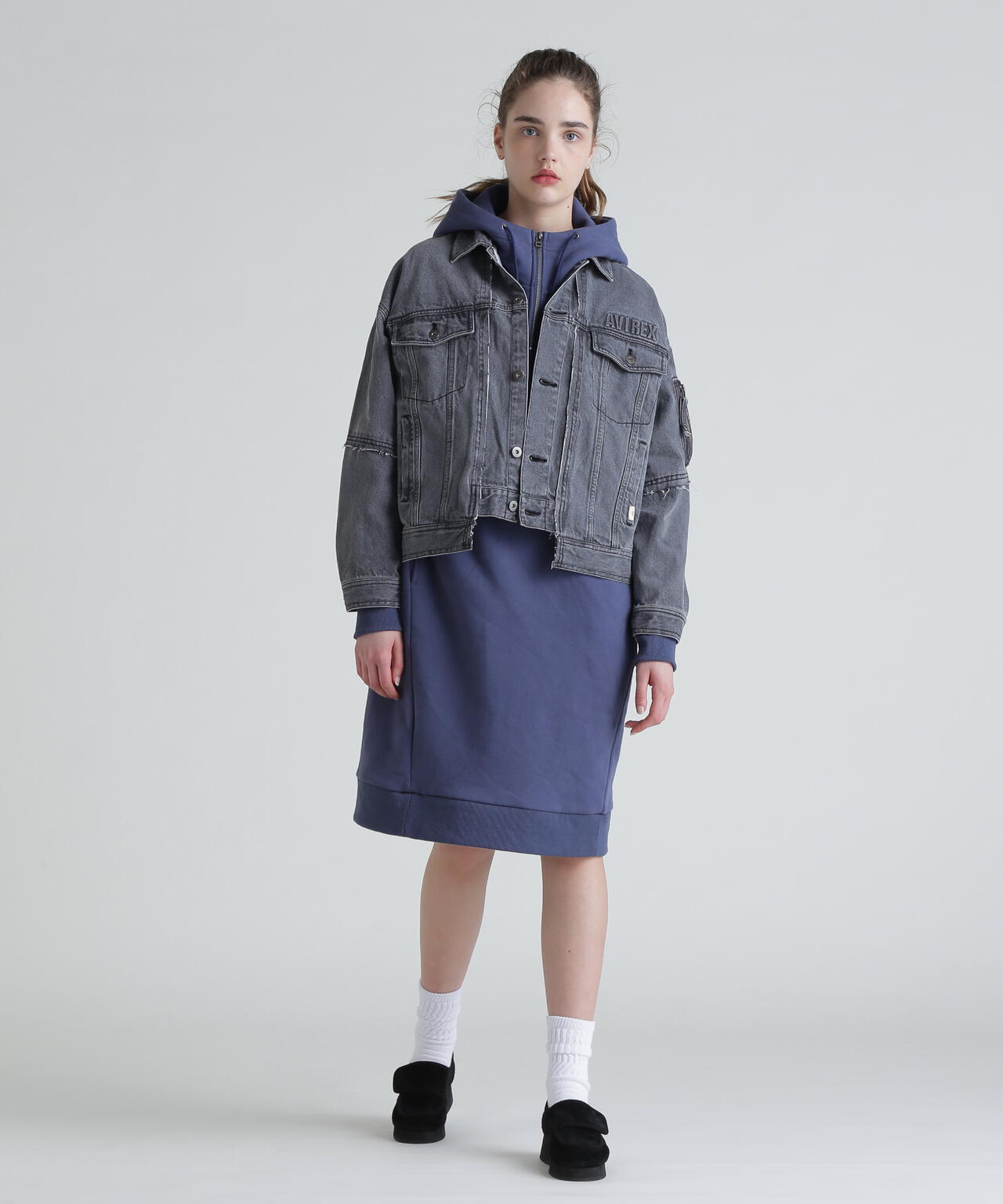 L/S EMBOSSING DENIM JACKET/エンボス デニムジャケット