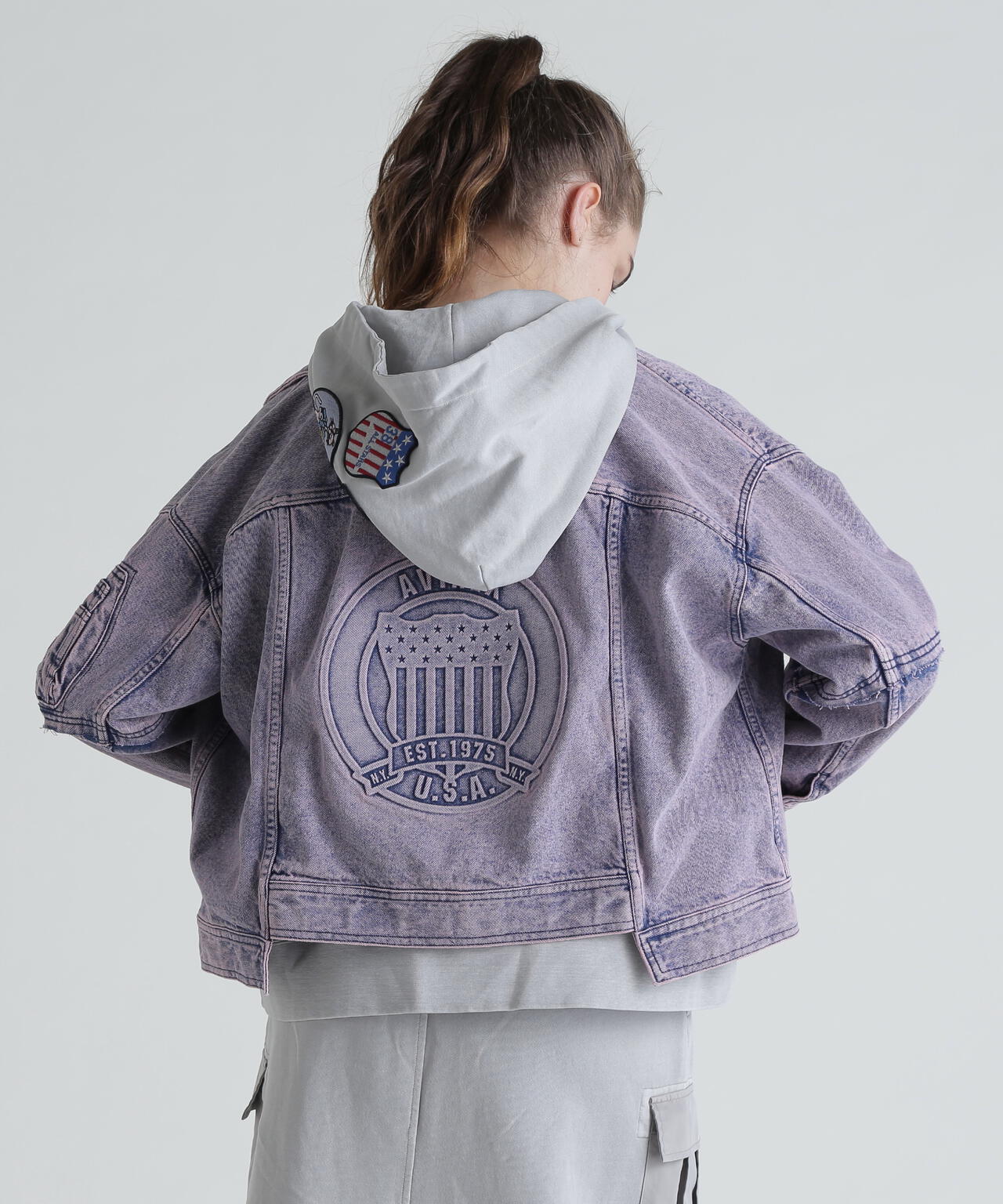 L/S EMBOSSING DENIM JACKET/エンボス デニムジャケット