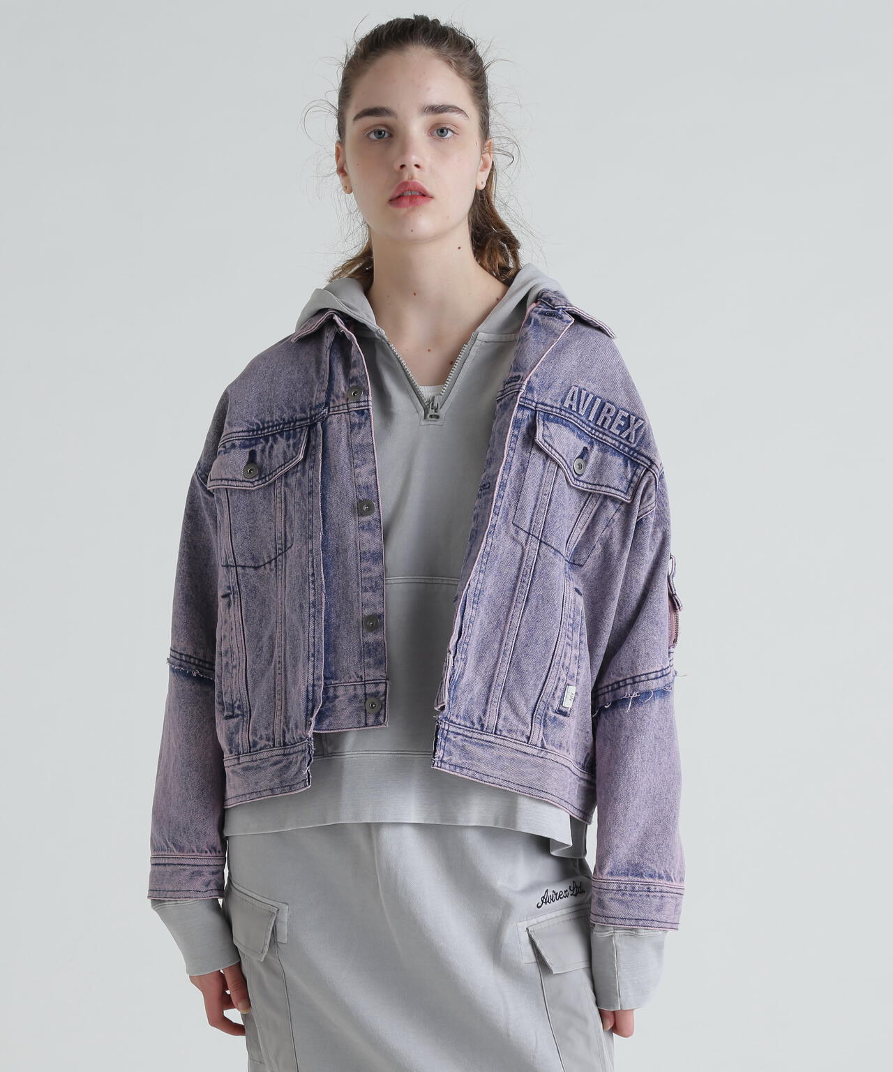 L/S EMBOSSING DENIM JACKET/エンボス デニムジャケット