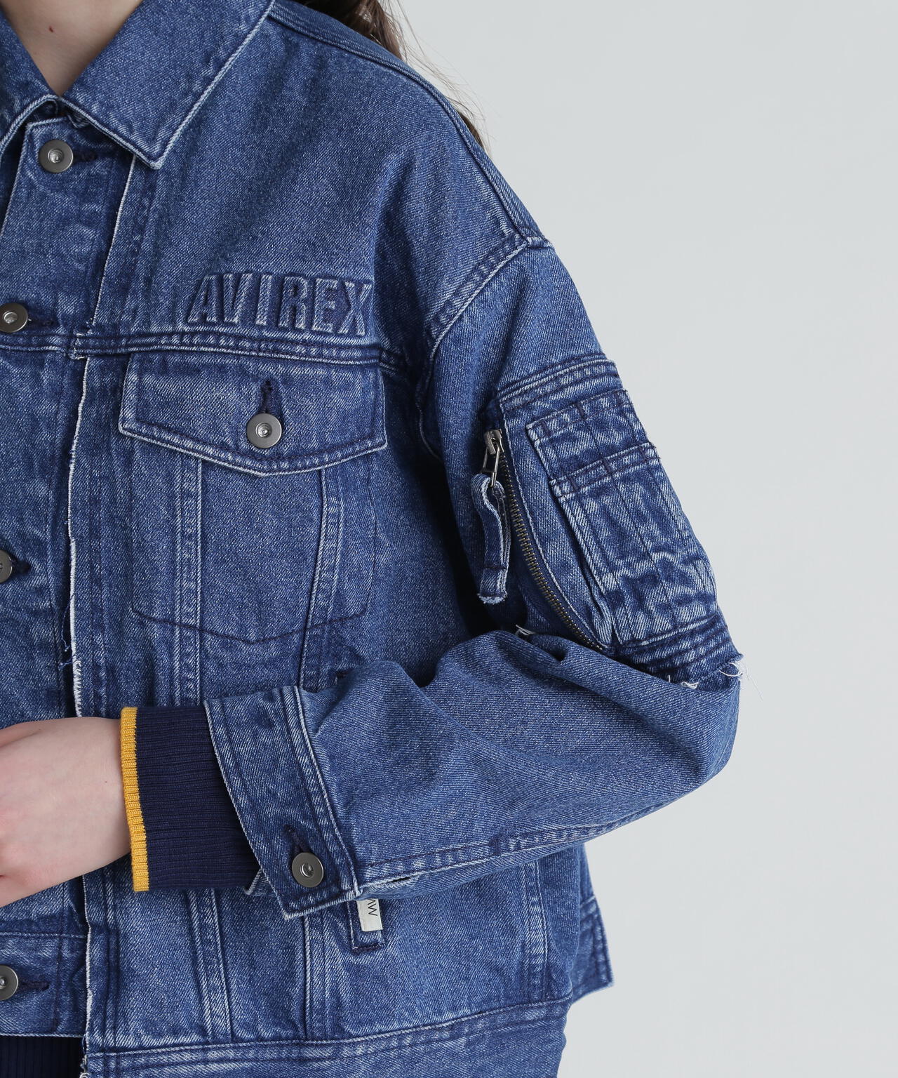 L/S EMBOSSING DENIM JACKET/エンボス デニムジャケット