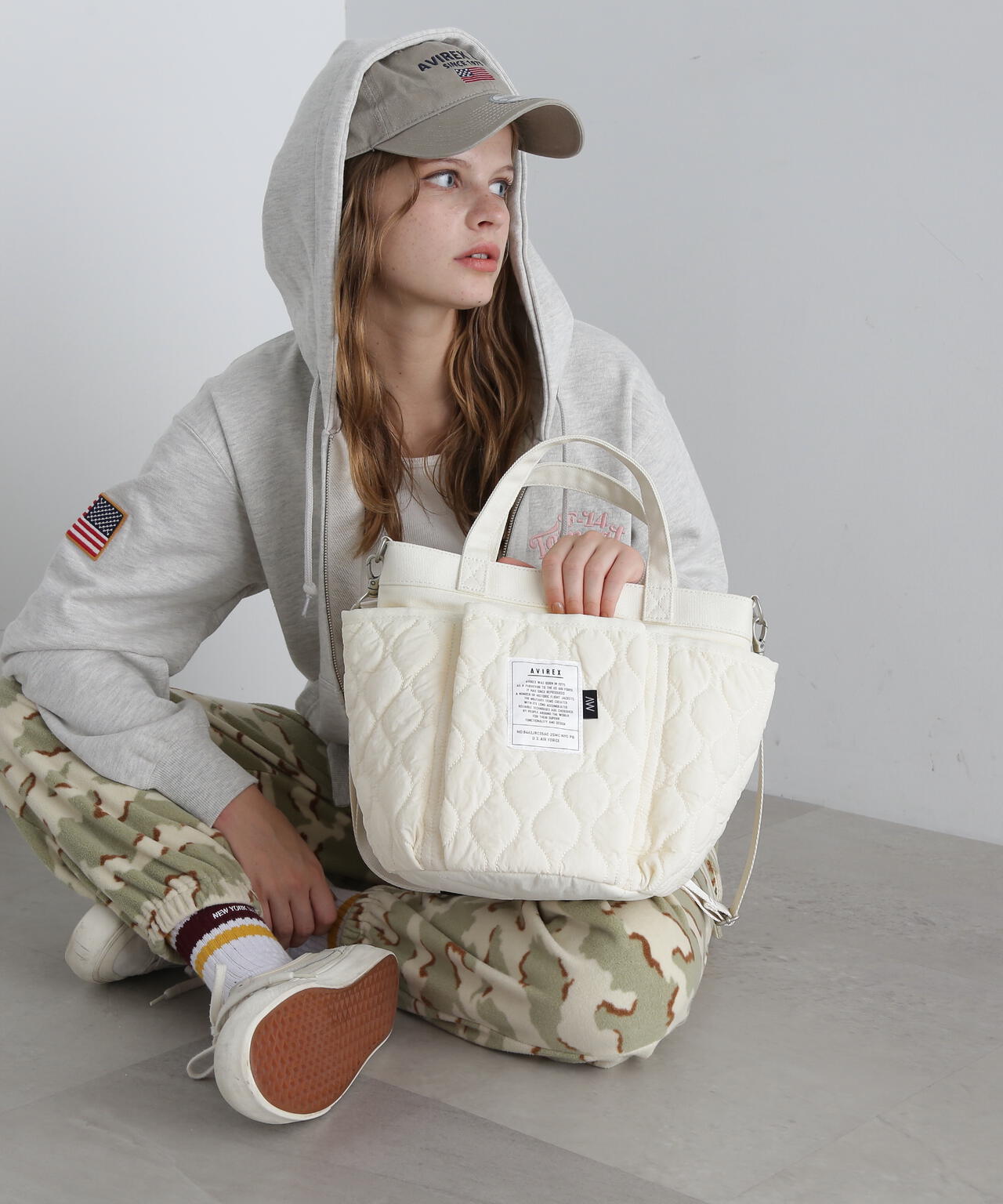 《限定》QUILTING GARDENING TOTE BAG/キルティングガーデニングトート