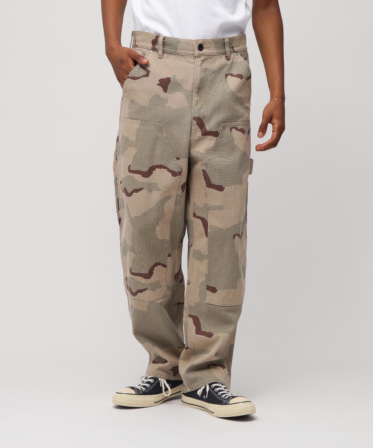 CAMO DOUBLE KNEE DUCK PAINTER PANTS