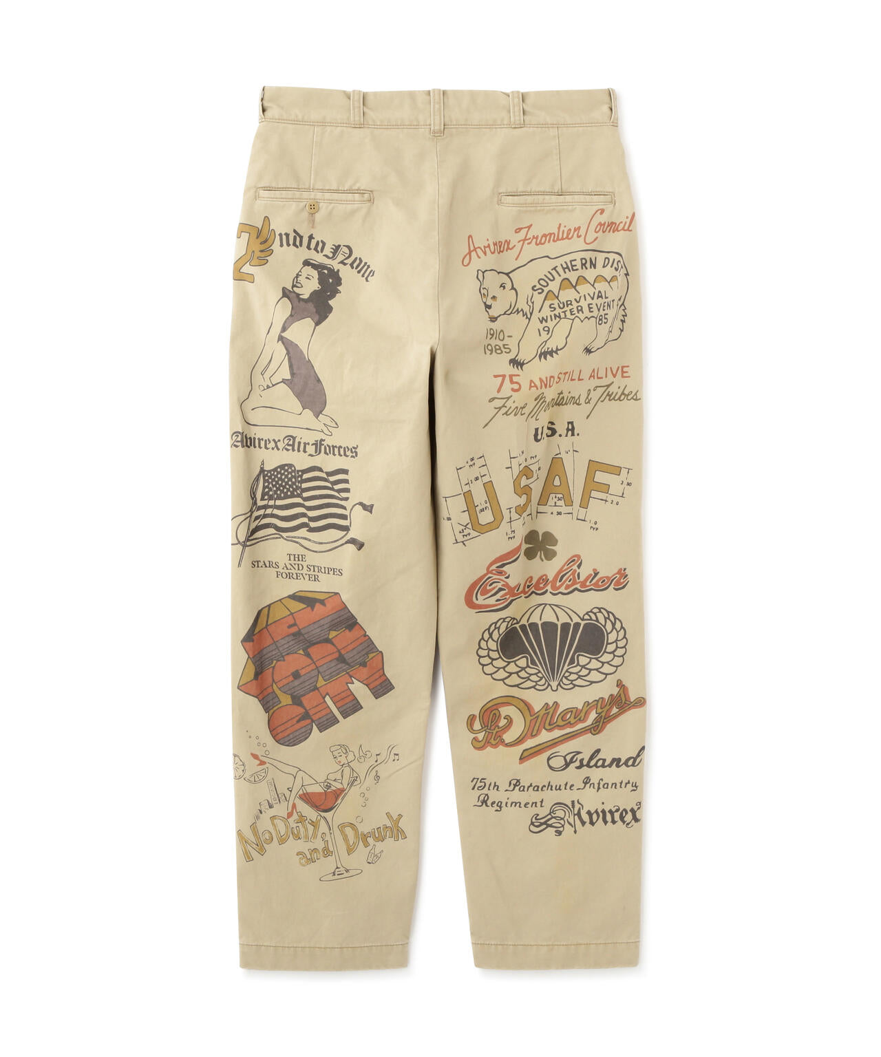 《RESTORE COLLECTION》60’s ARMY CHINO PANTS ”ARCHIVE GRAPHIC”