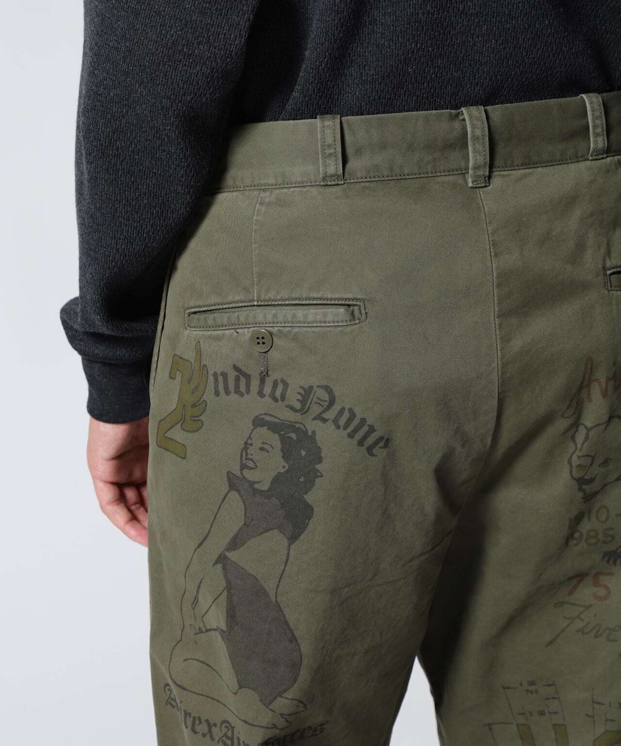 《RESTORE COLLECTION》60’s ARMY CHINO PANTS ”ARCHIVE GRAPHIC”