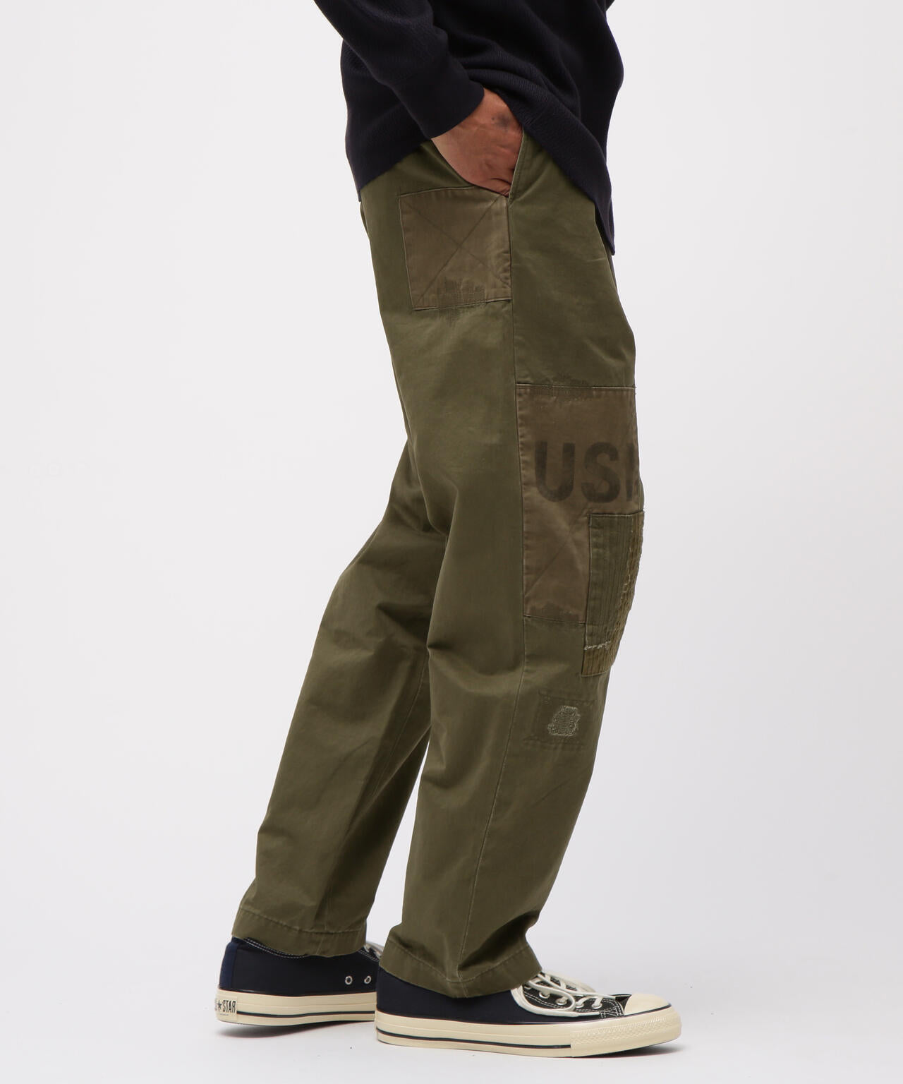 《RESTORE COLLECTION》ARMY CHINO PANTS ”REPAIR CUSTOM”