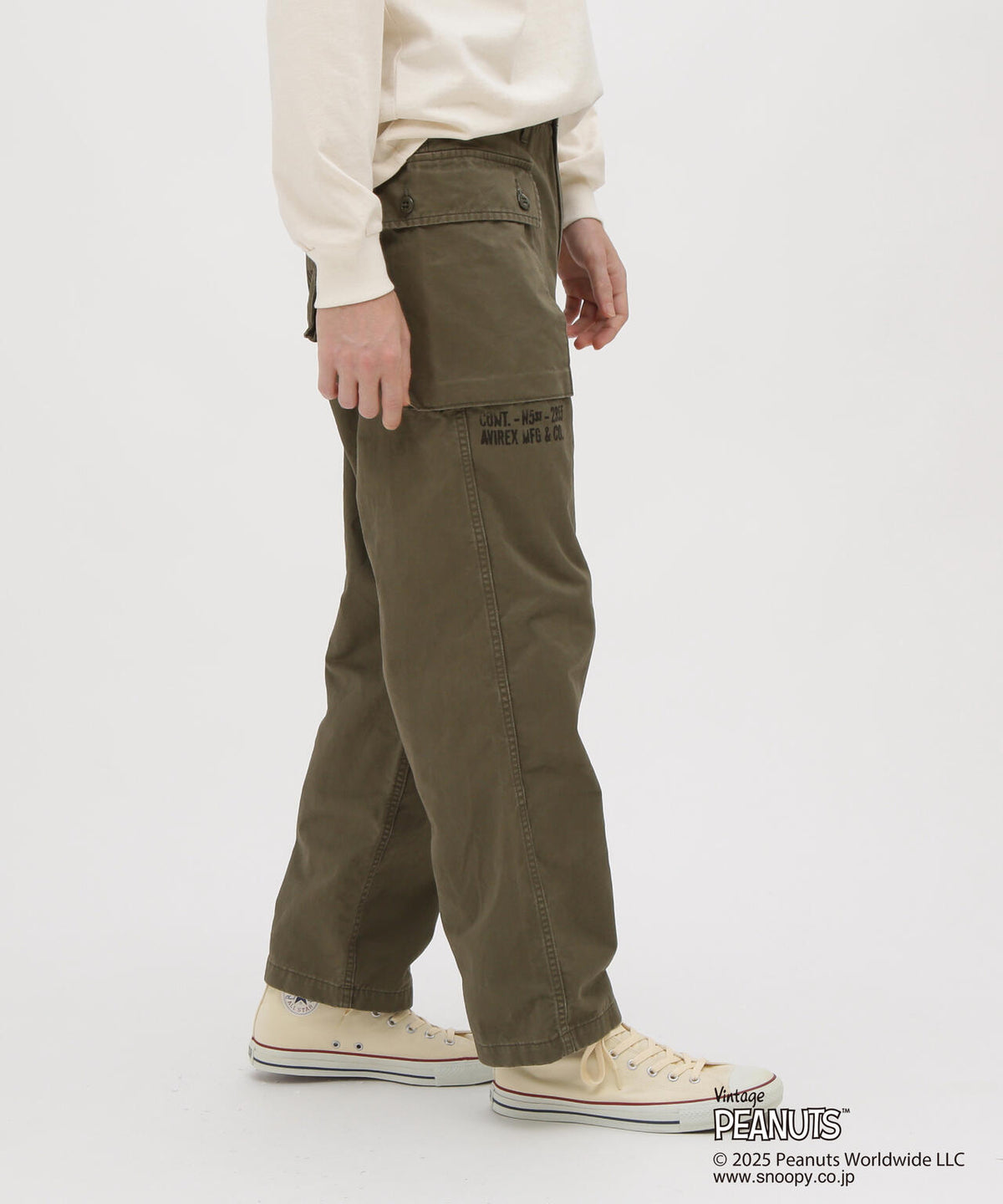 《AVIREX × PEANUTS》AERO PANTS ”FLYING ACE”