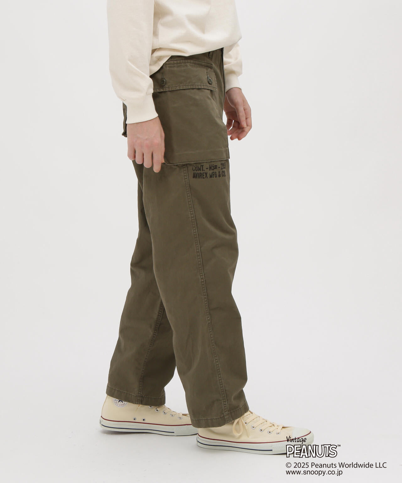 《AVIREX × PEANUTS》AERO PANTS ”FLYING ACE”