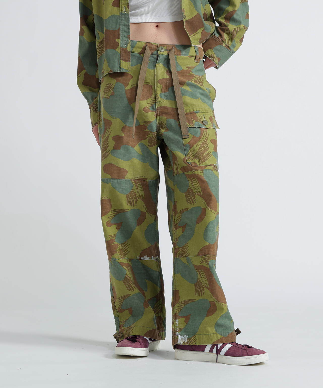 《WOMAN》CAMOUFLAGE CARGO LONG PANTS/カモフラージュカーゴロングパンツ