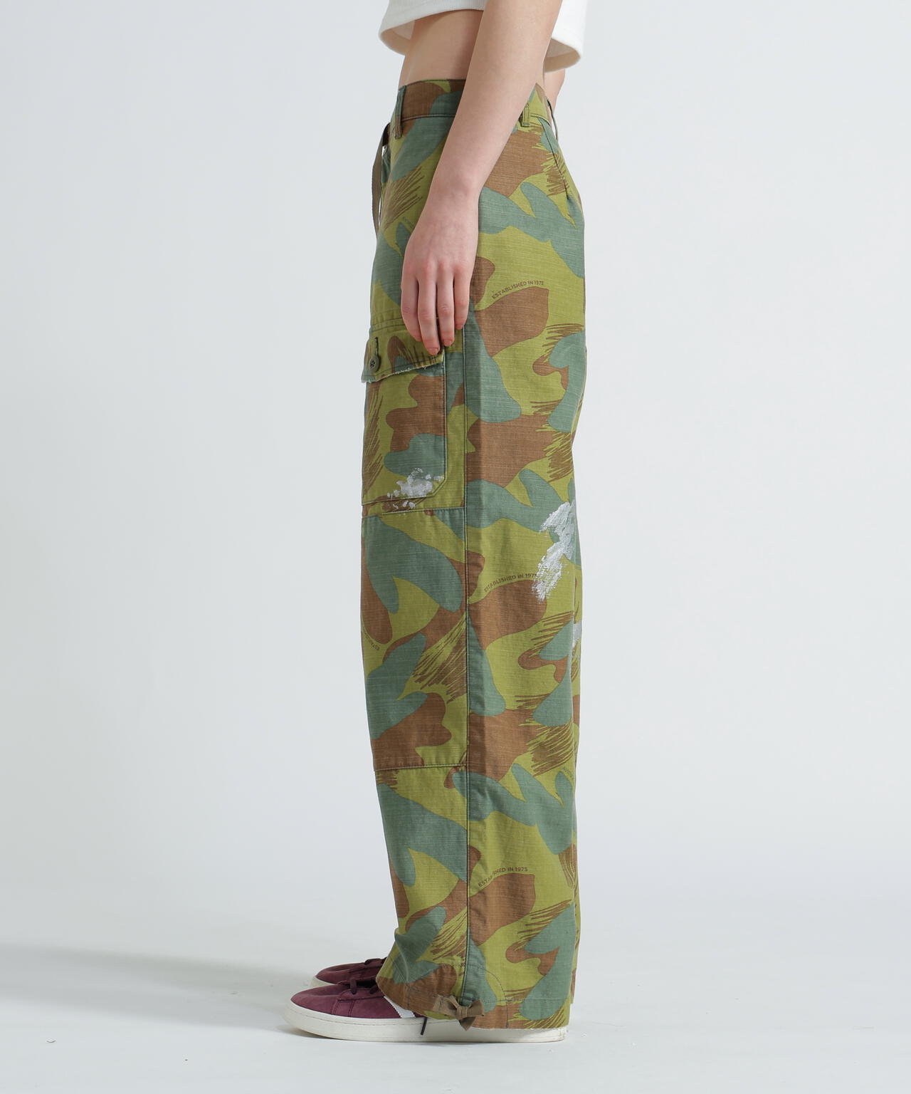 《WOMAN》CAMOUFLAGE CARGO LONG PANTS/カモフラージュカーゴロングパンツ