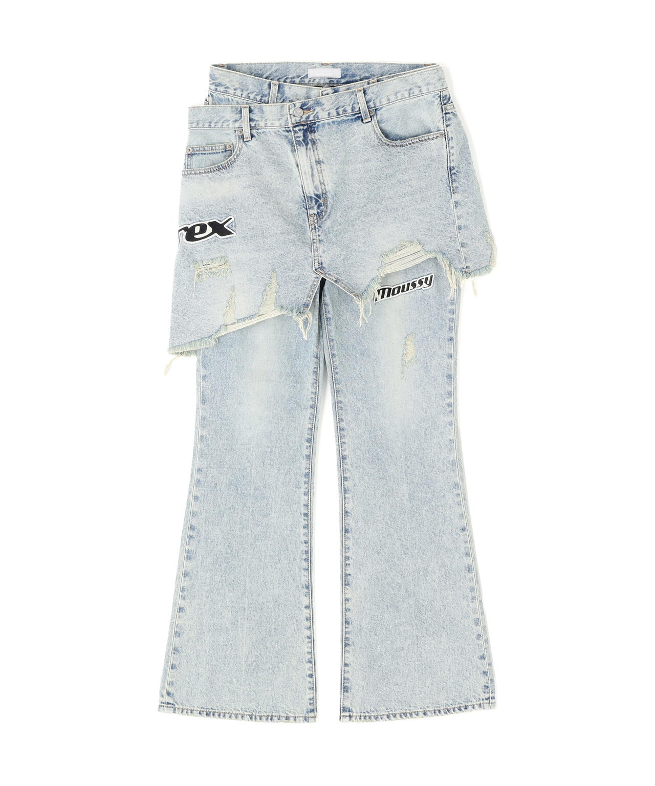 《AVIREX×MOUSSY》TWIN SLIM FLARE DENIM PANTS