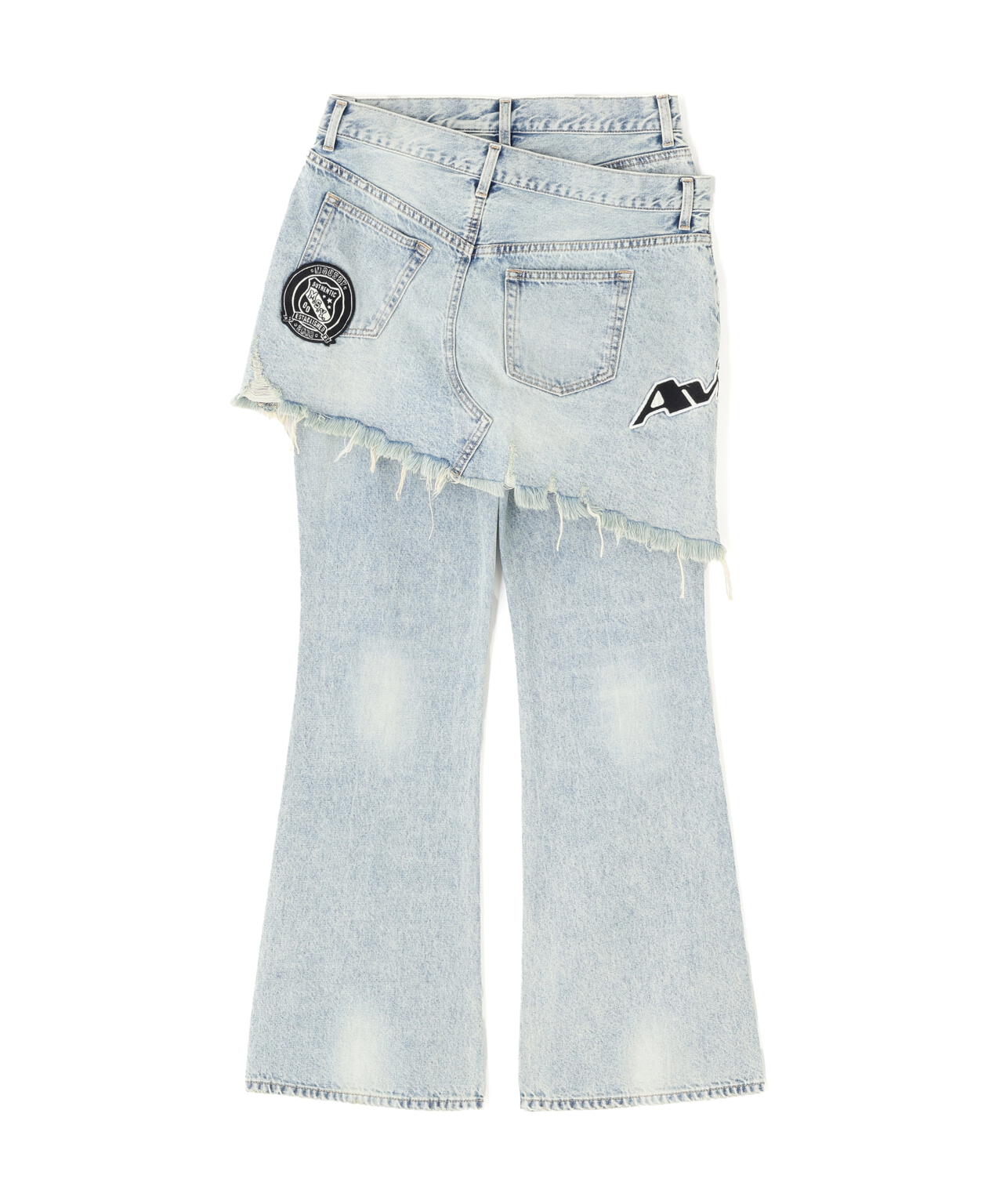《AVIREX×MOUSSY》TWIN SLIM FLARE DENIM PANTS
