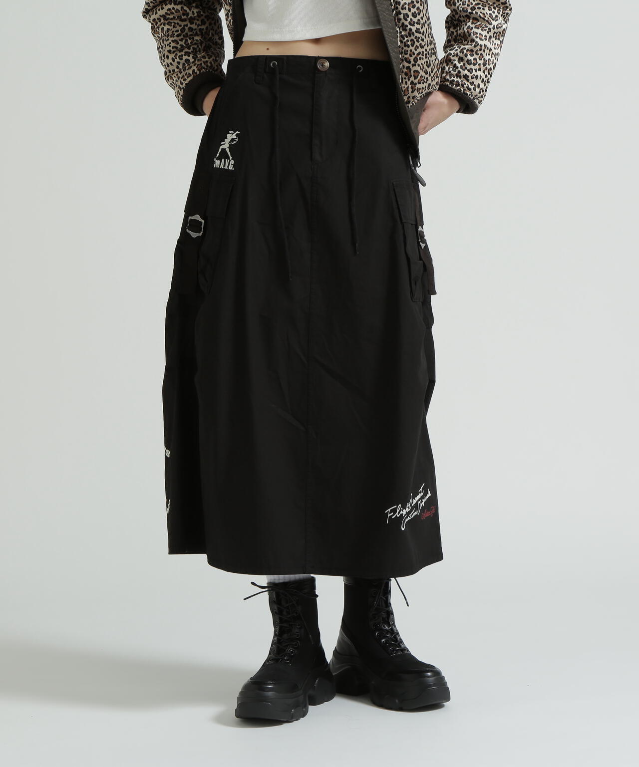 FLYING TIGERS PRINT SKIRT/フライングタイガープリントスカート