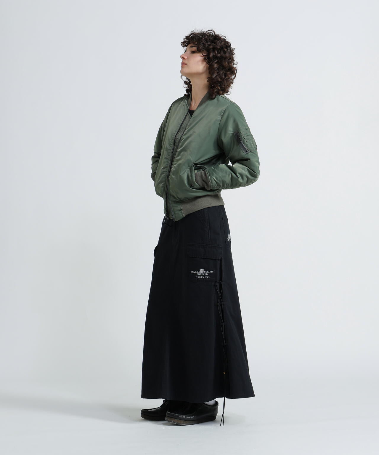 MILITARY SIDE LACE UP SKIRT/ミリタリーサイドレースアップスカート