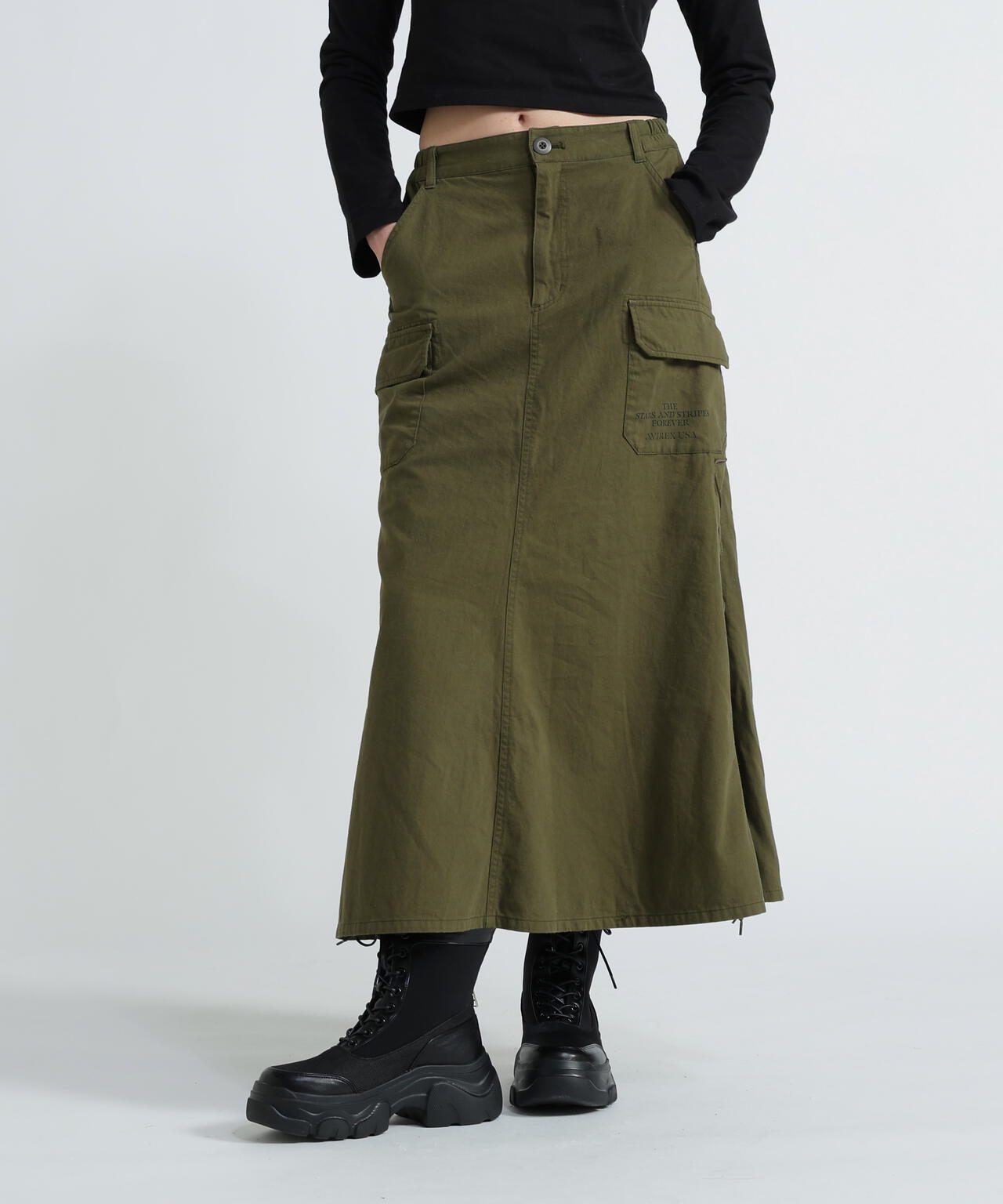 MILITARY SIDE LACE UP SKIRT/ミリタリーサイドレースアップスカート