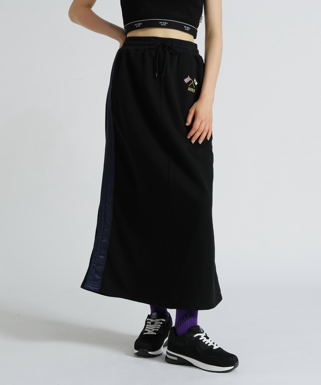 《SOUVENIR COLLECTION》WOMAN/SATIN SKA COMBI SKIRT