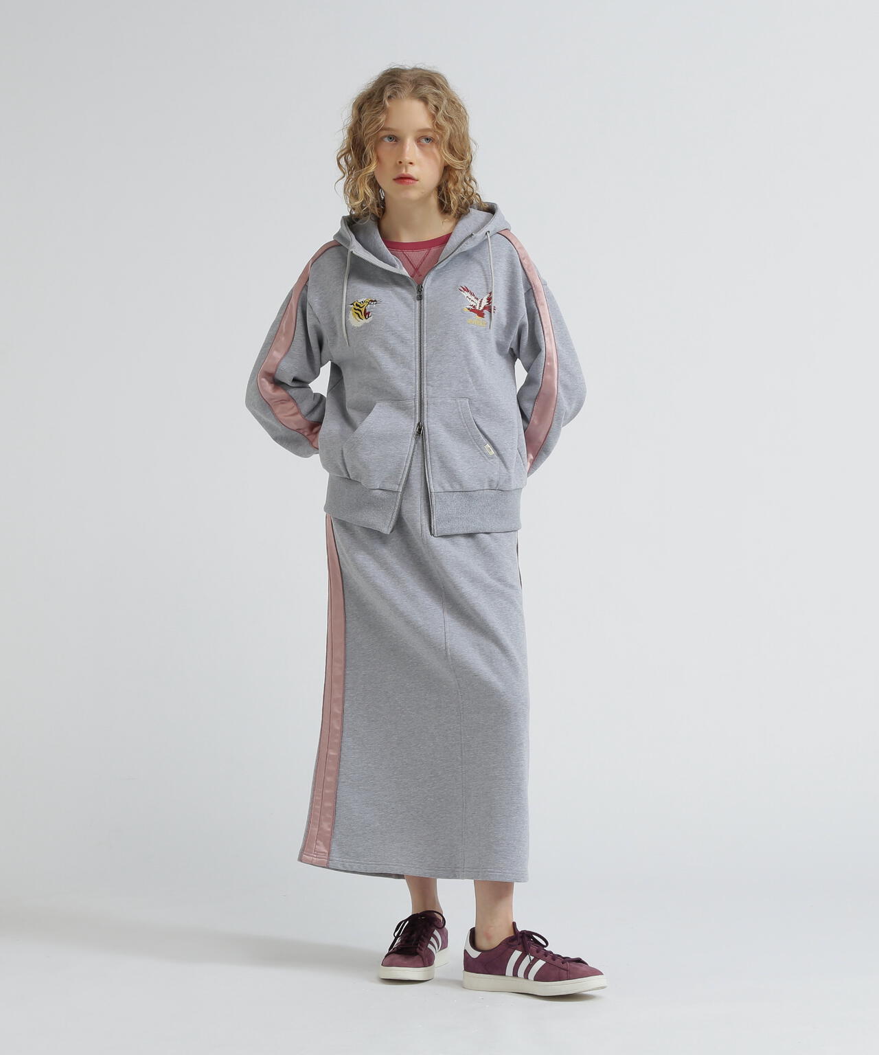 《SOUVENIR COLLECTION》WOMAN/SATIN SKA COMBI SKIRT