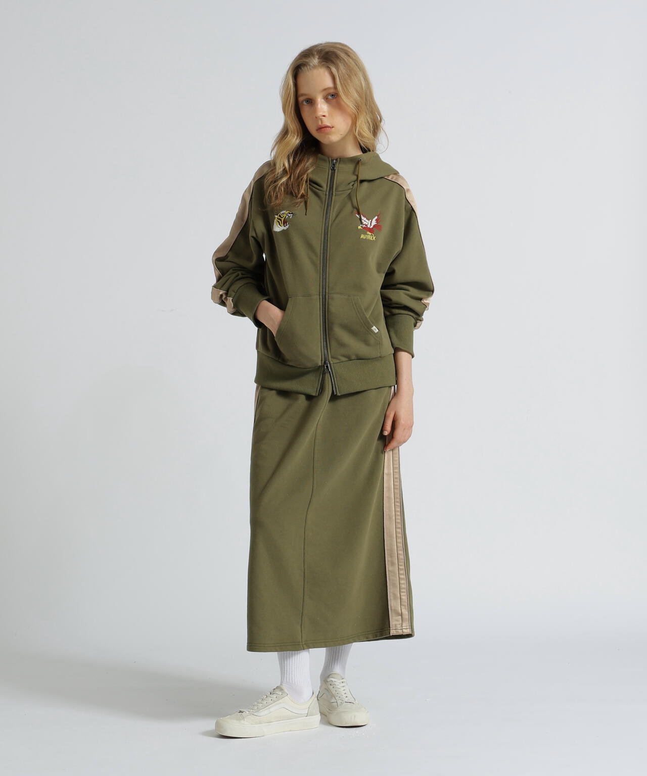 《SOUVENIR COLLECTION》WOMAN/SATIN SKA COMBI SKIRT