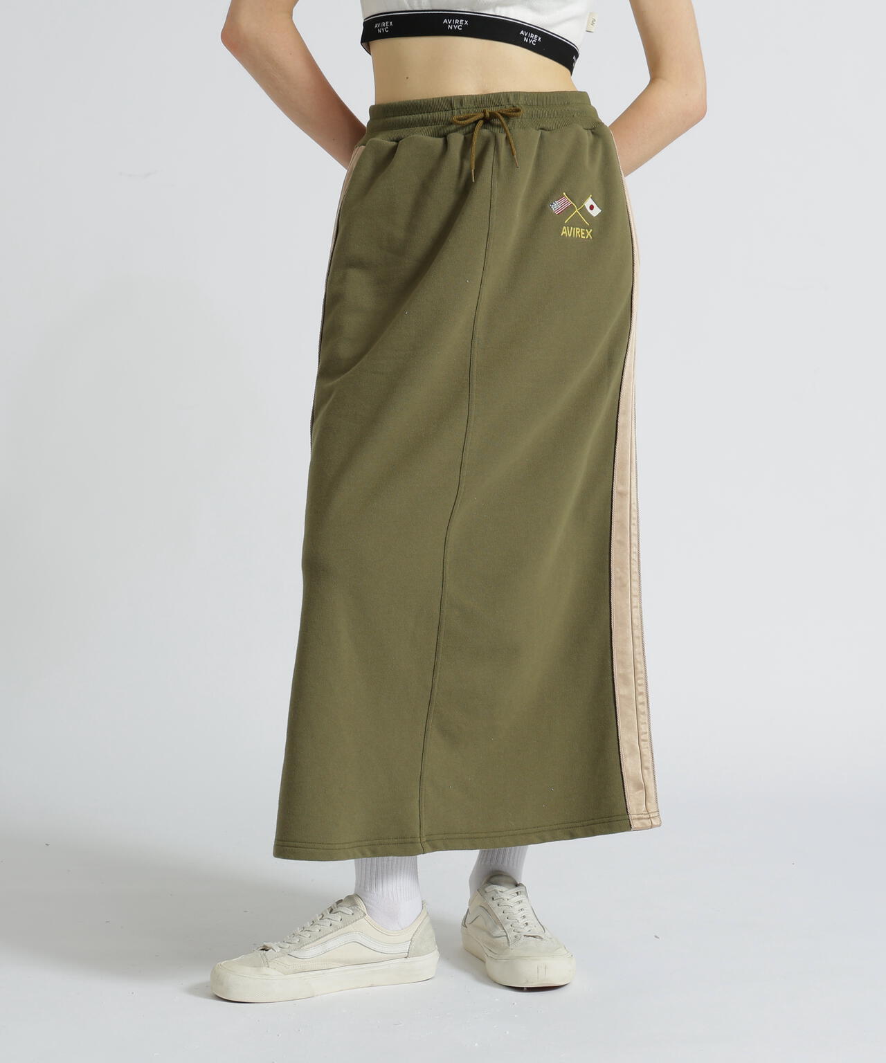 《SOUVENIR COLLECTION》WOMAN/SATIN SKA COMBI SKIRT