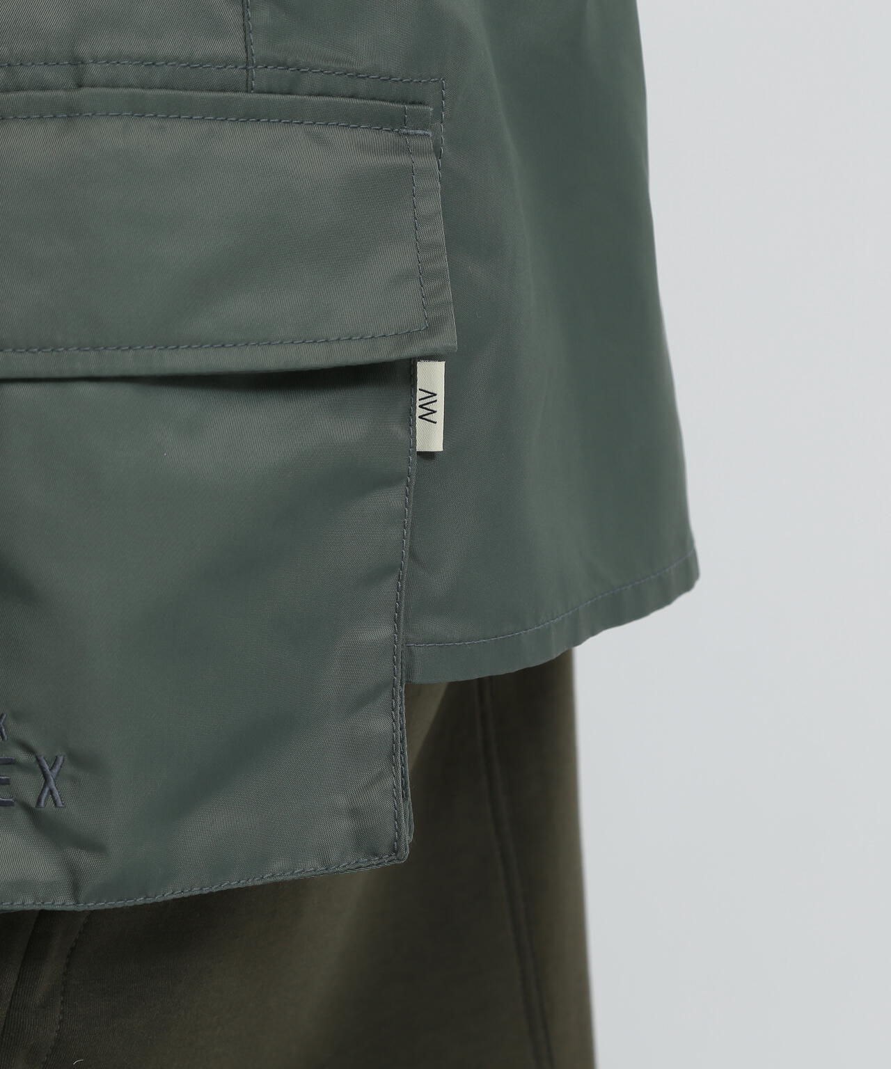 NYLON×DOUBLE KNIT LAYERED SKIRT/ナイロン×ダブルニットレイヤードスカート