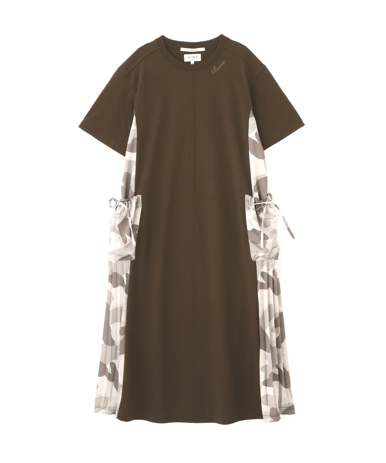 PLEATED CAMO MIX GATHER POCKET ONE PIECE/プリーツカモミックスギャザーポケットワンピース