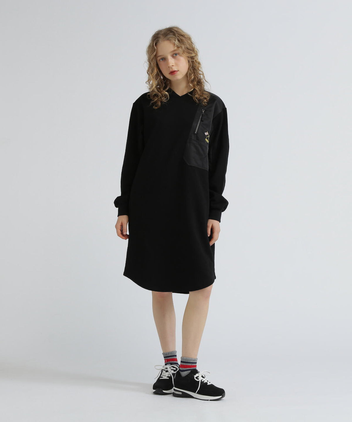 《SOUVENIR COLLECTION》WOMAN/NYLON COMBI MILITARY ONEPIECE
