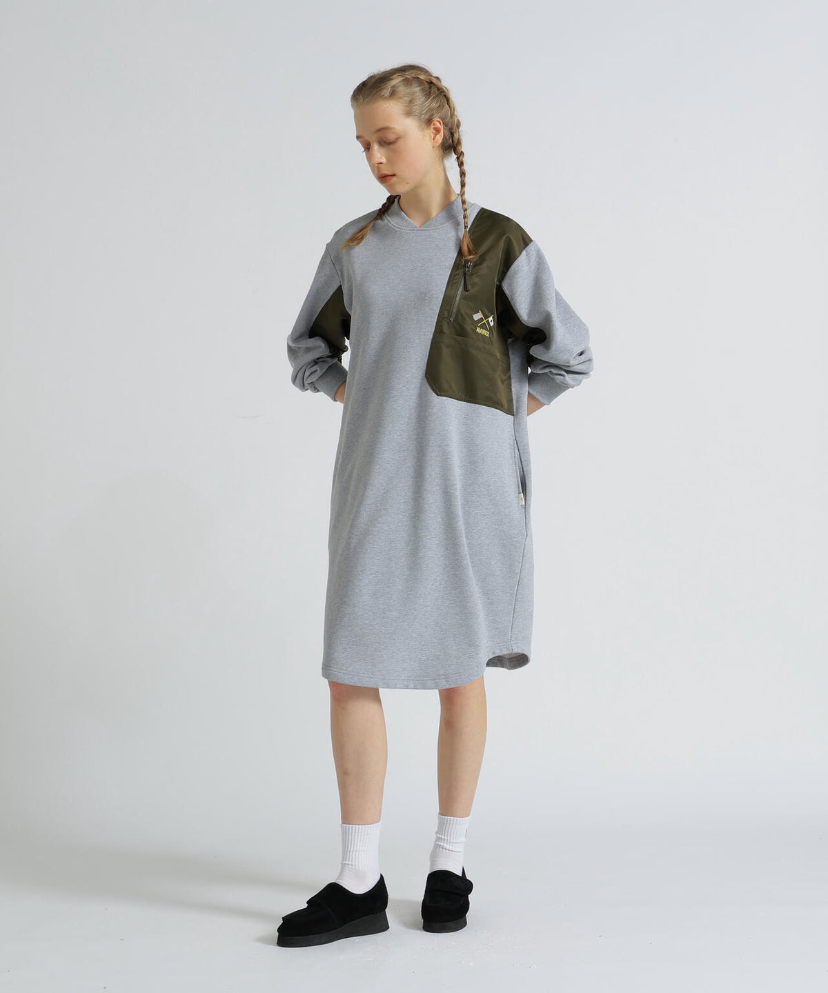 《SOUVENIR COLLECTION》WOMAN/NYLON COMBI MILITARY ONEPIECE
