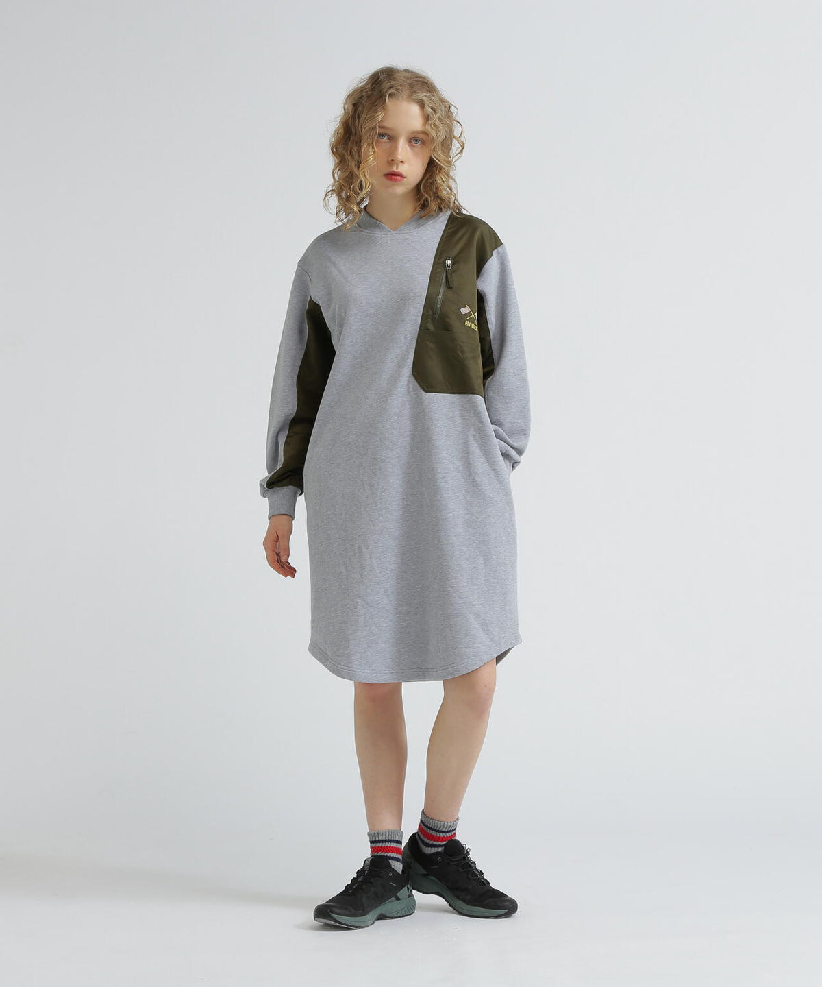 《SOUVENIR COLLECTION》WOMAN/NYLON COMBI MILITARY ONEPIECE