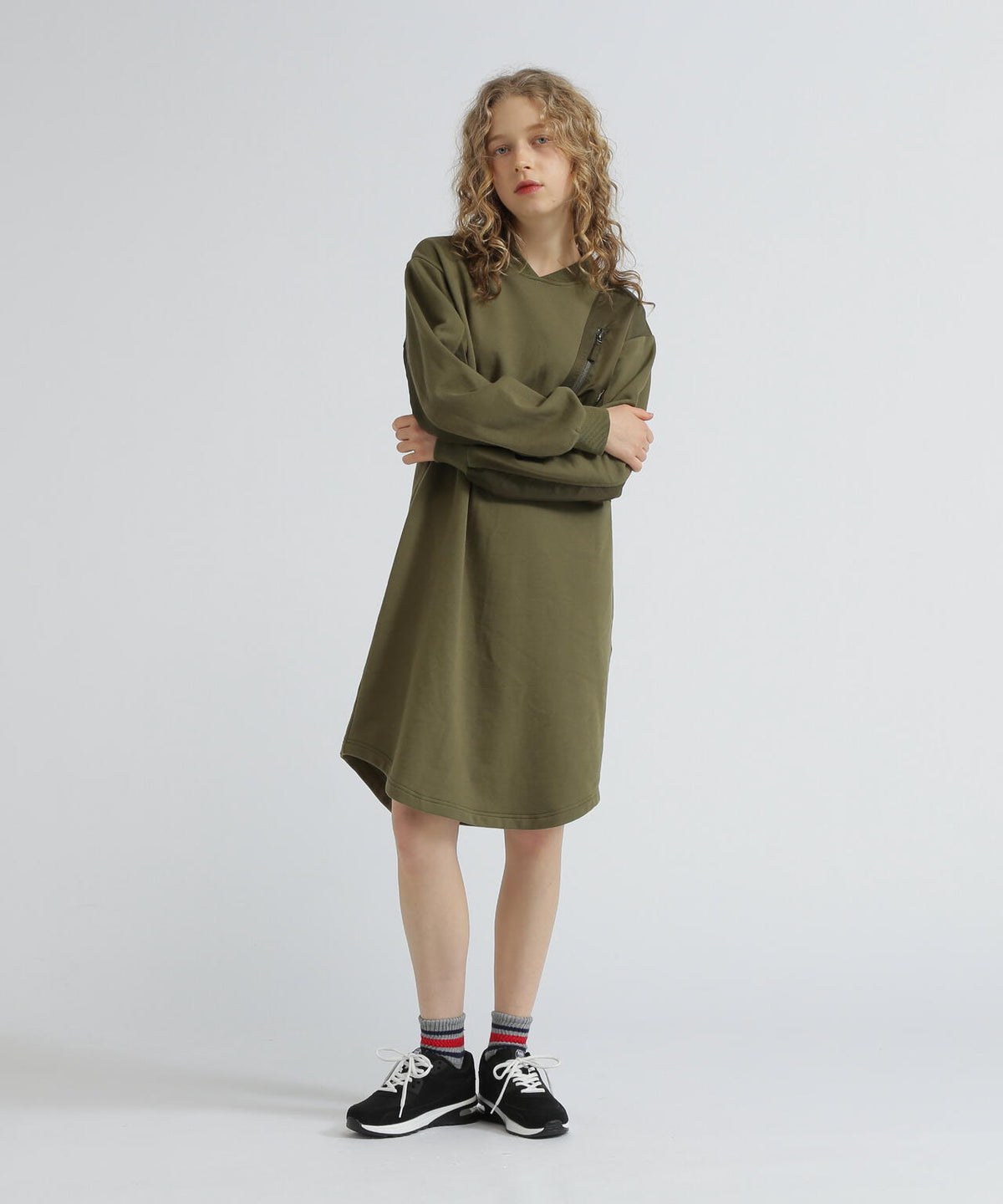 《SOUVENIR COLLECTION》WOMAN/NYLON COMBI MILITARY ONEPIECE