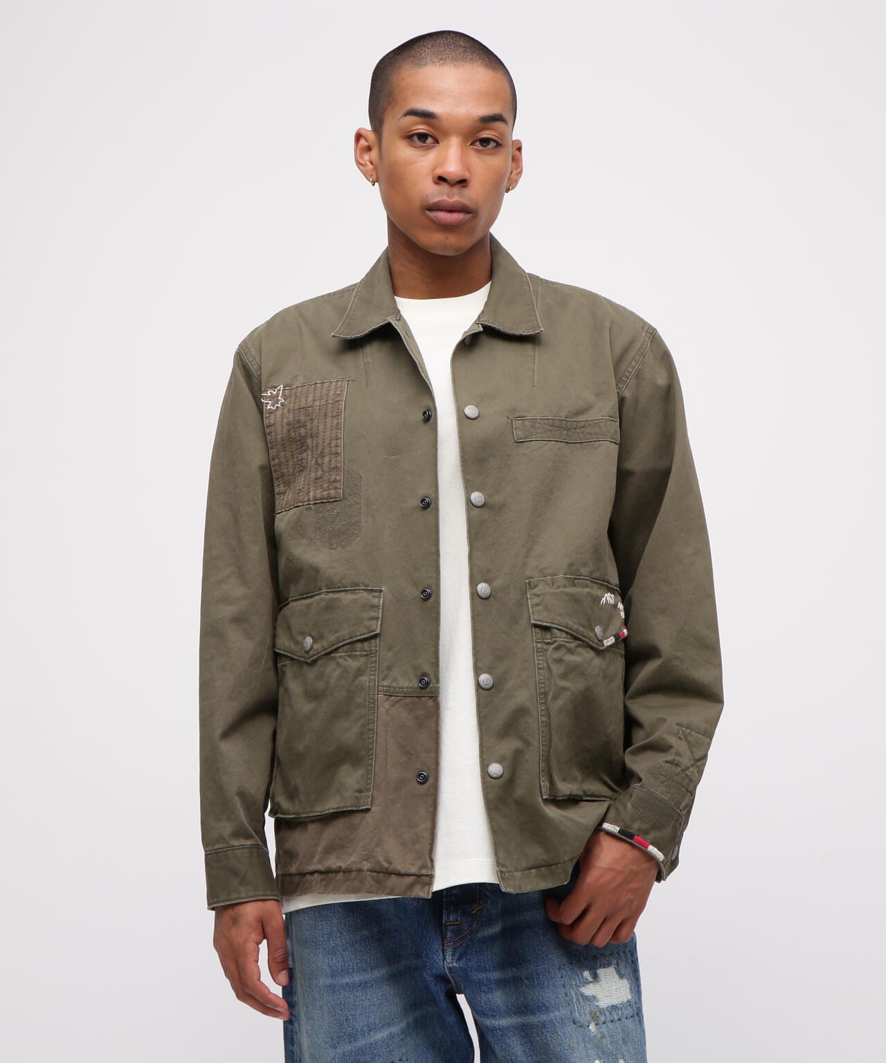 《RESTORE COLLECTION》REPAIR CUSTOM & EMB UTILITY SHIRT JACKET
