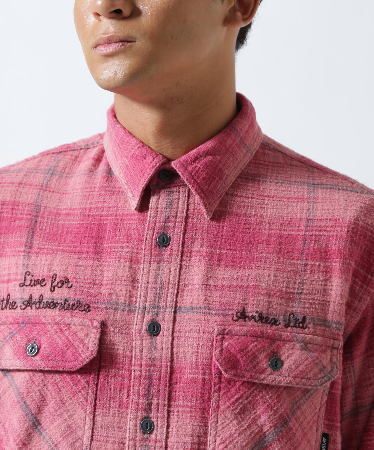 BLEACH WASHED NEP CHECK SHIRT ”YELLOW STONE”