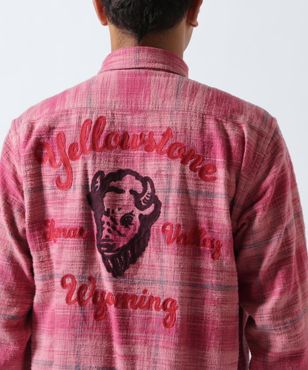 BLEACH WASHED NEP CHECK SHIRT ”YELLOW STONE”