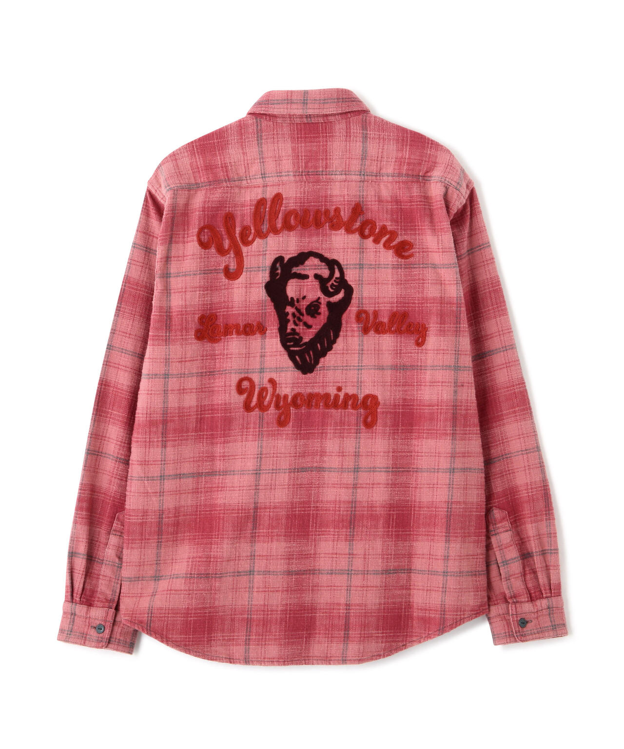 BLEACH WASHED NEP CHECK SHIRT ”YELLOW STONE”