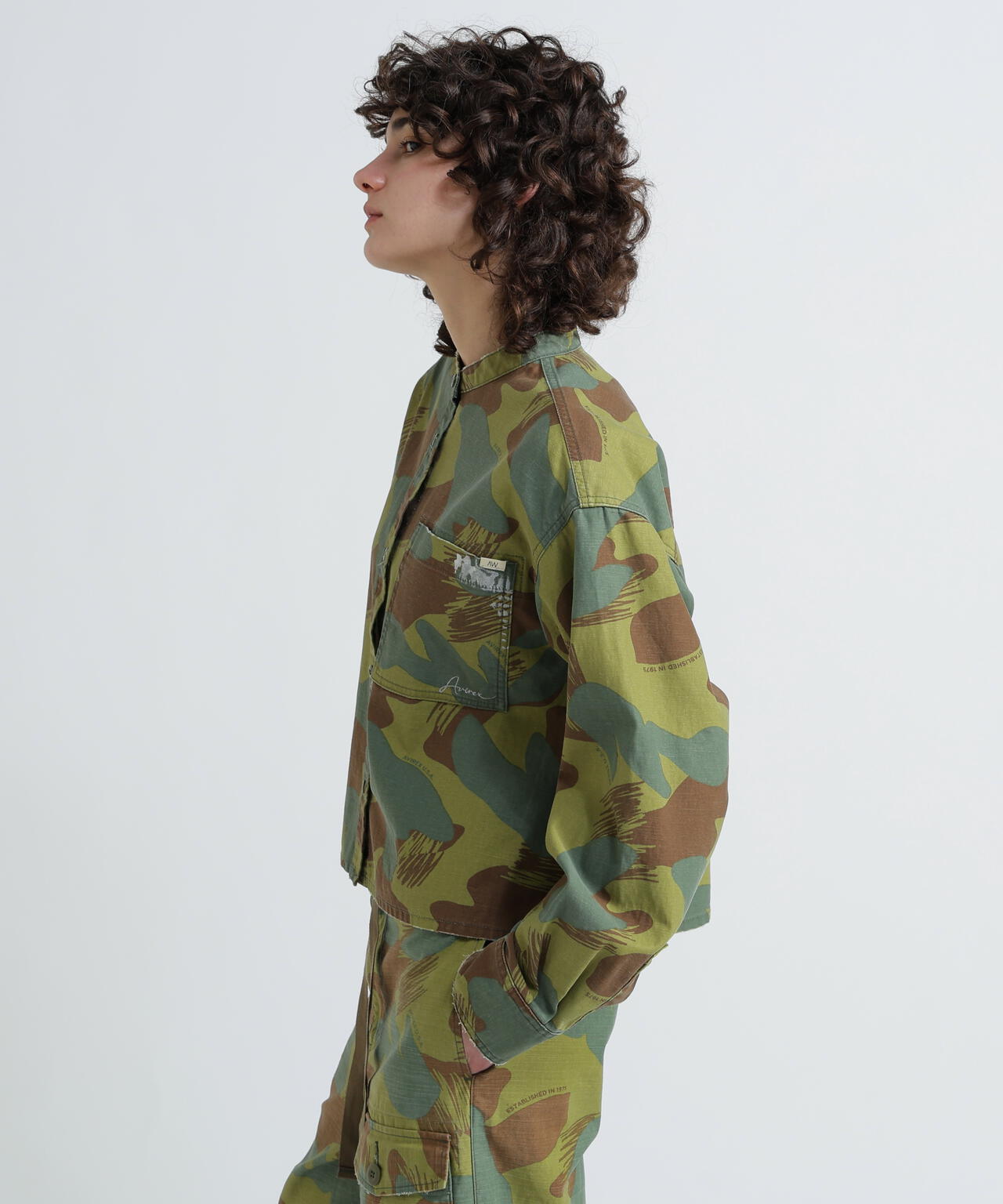 《WOMAN》CAMOUFLAGE SHORT SHIRTS/カモフラージュショートシャツ
