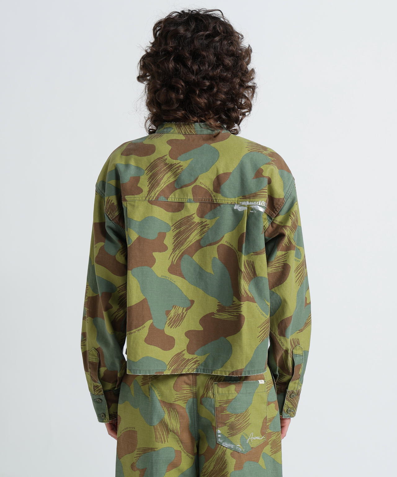 《WOMAN》CAMOUFLAGE SHORT SHIRTS/カモフラージュショートシャツ