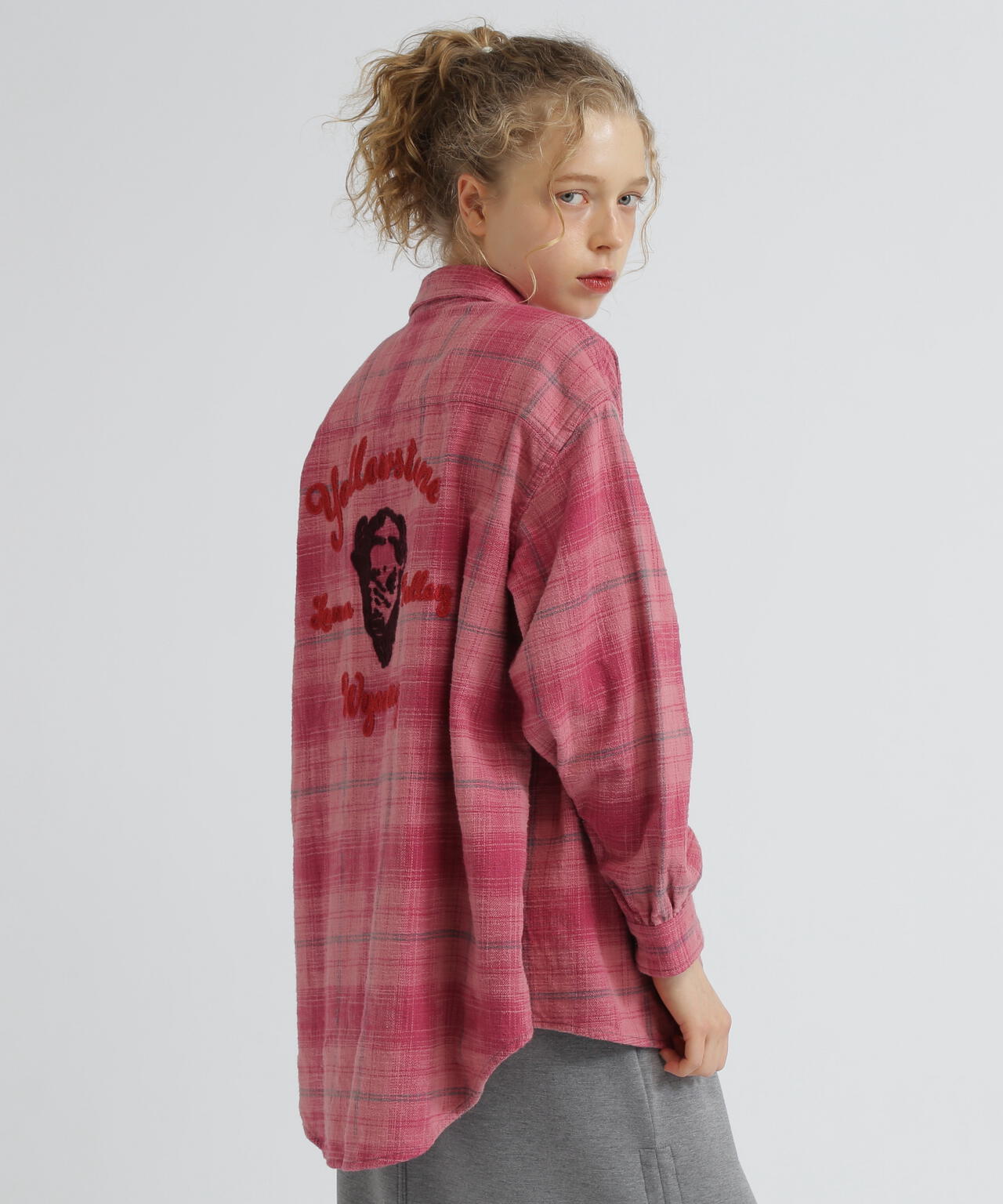 《WOMAN》EMBROIDERY CHECK SHIRT/刺繍チェックシャツ