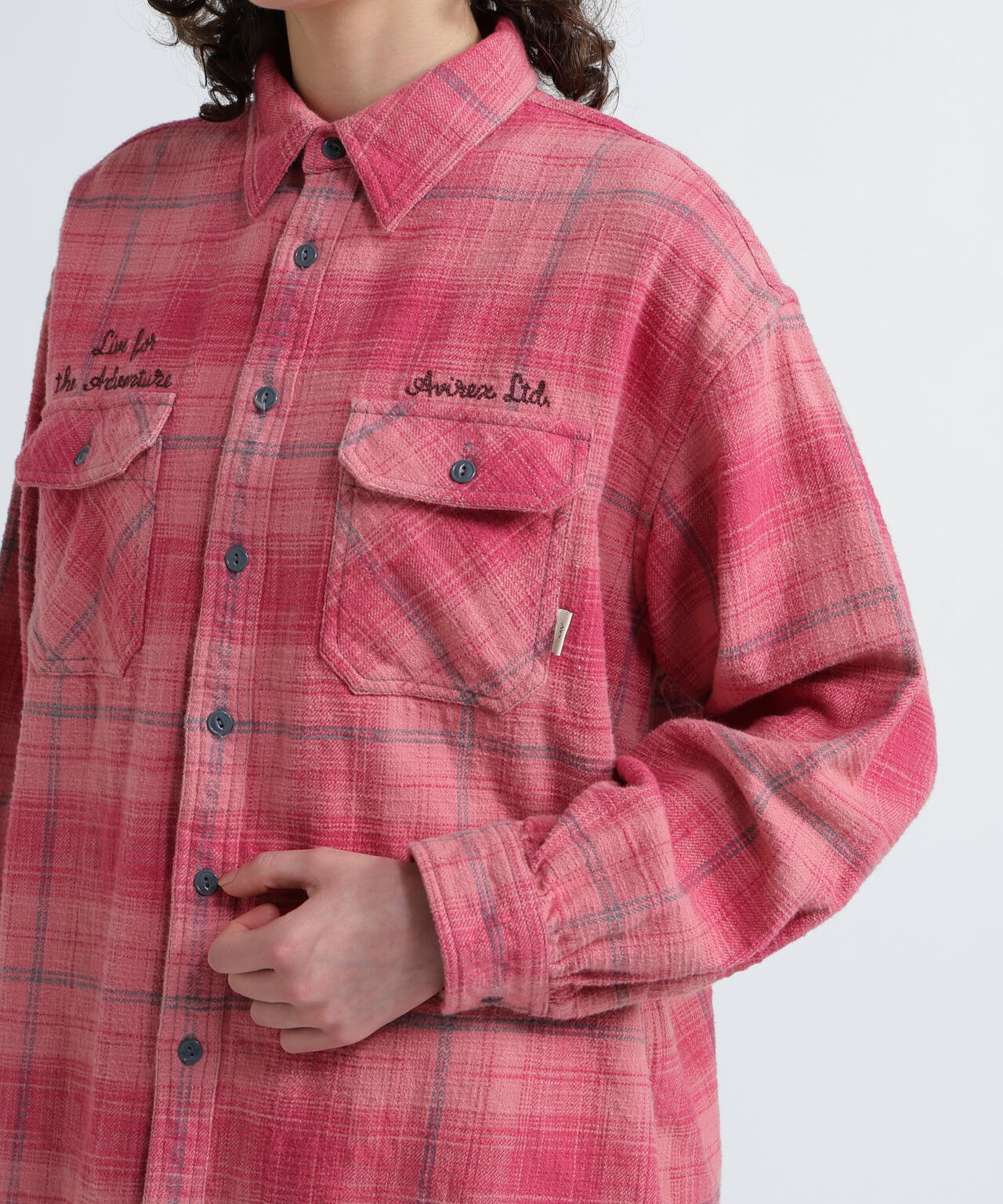 《WOMAN》EMBROIDERY CHECK SHIRT/刺繍チェックシャツ