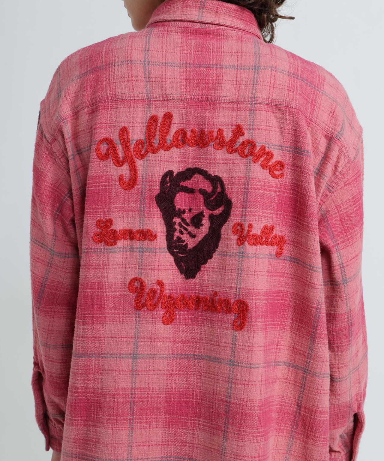 《WOMAN》EMBROIDERY CHECK SHIRT/刺繍チェックシャツ