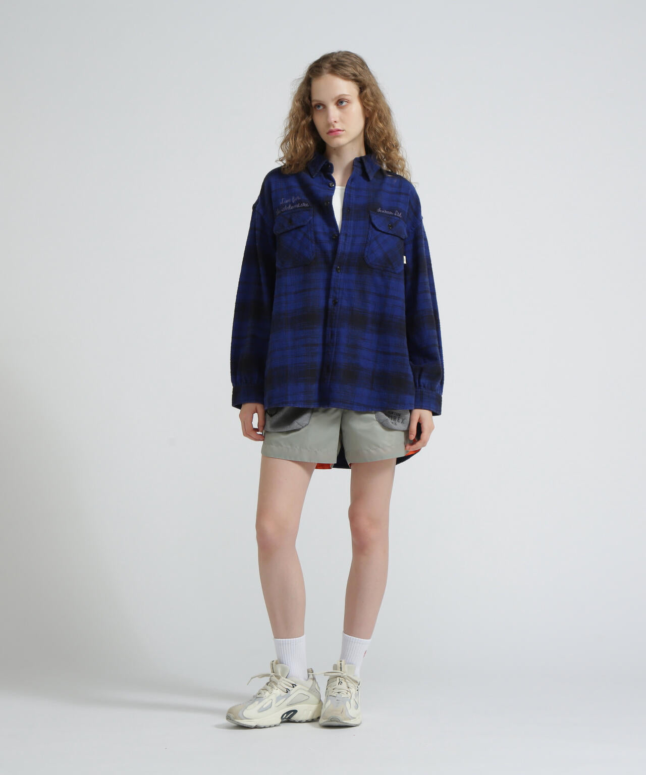 《WOMAN》EMBROIDERY CHECK SHIRT/刺繍チェックシャツ