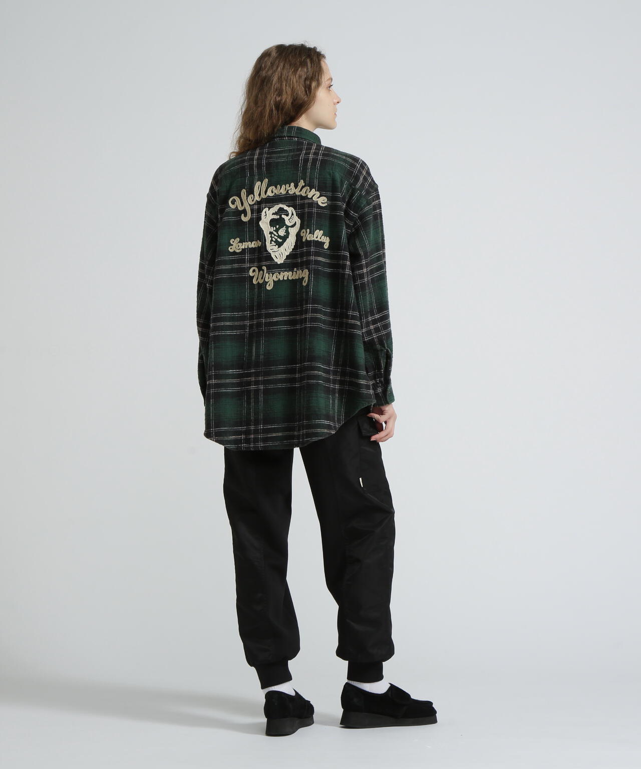 《WOMAN》EMBROIDERY CHECK SHIRT/刺繍チェックシャツ