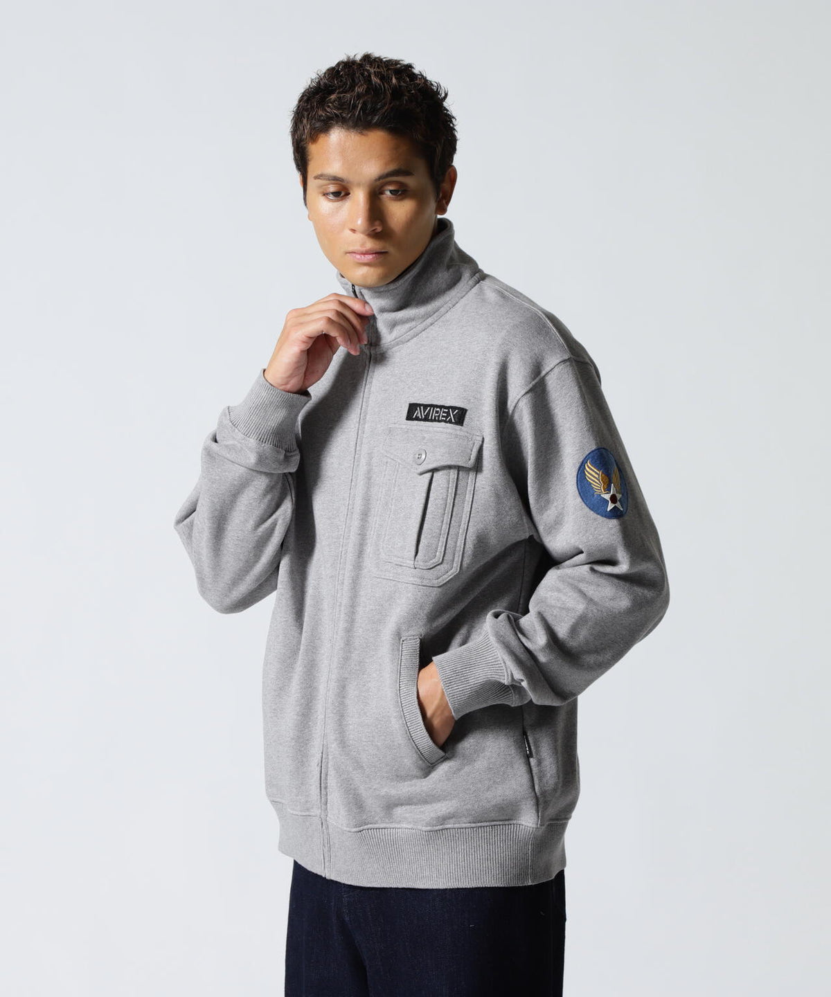 《WEB&DEPOT限定》STAND ZIP UP SWEAT AIR FORCE