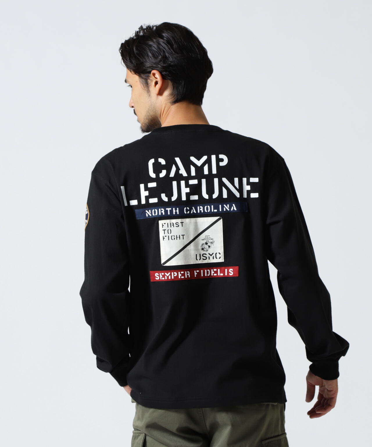 CAMP LEJEUNE PATCHED L/S T-SHIRT