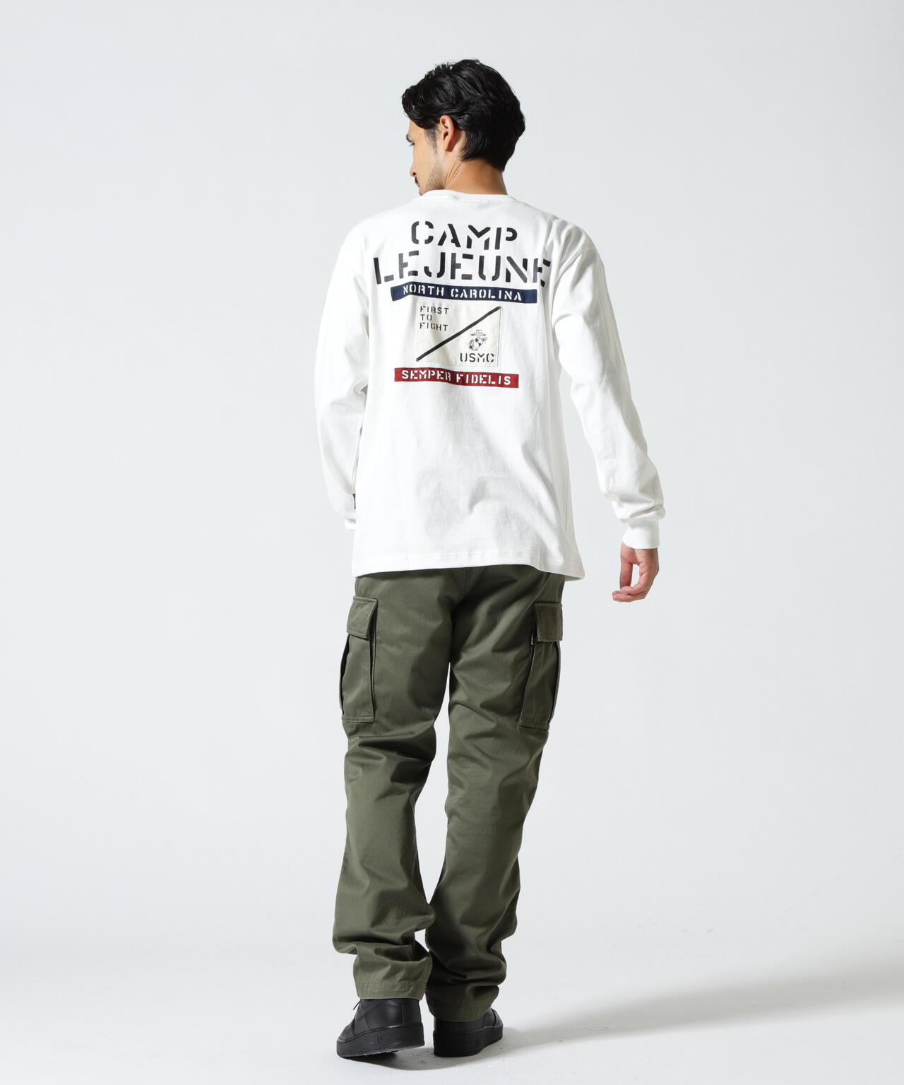 CAMP LEJEUNE PATCHED L/S T-SHIRT