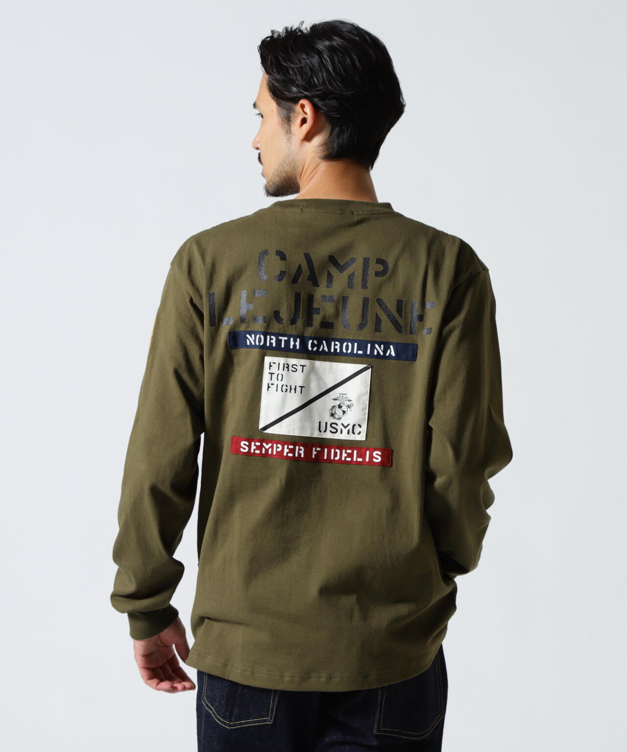 CAMP LEJEUNE PATCHED L/S T-SHIRT