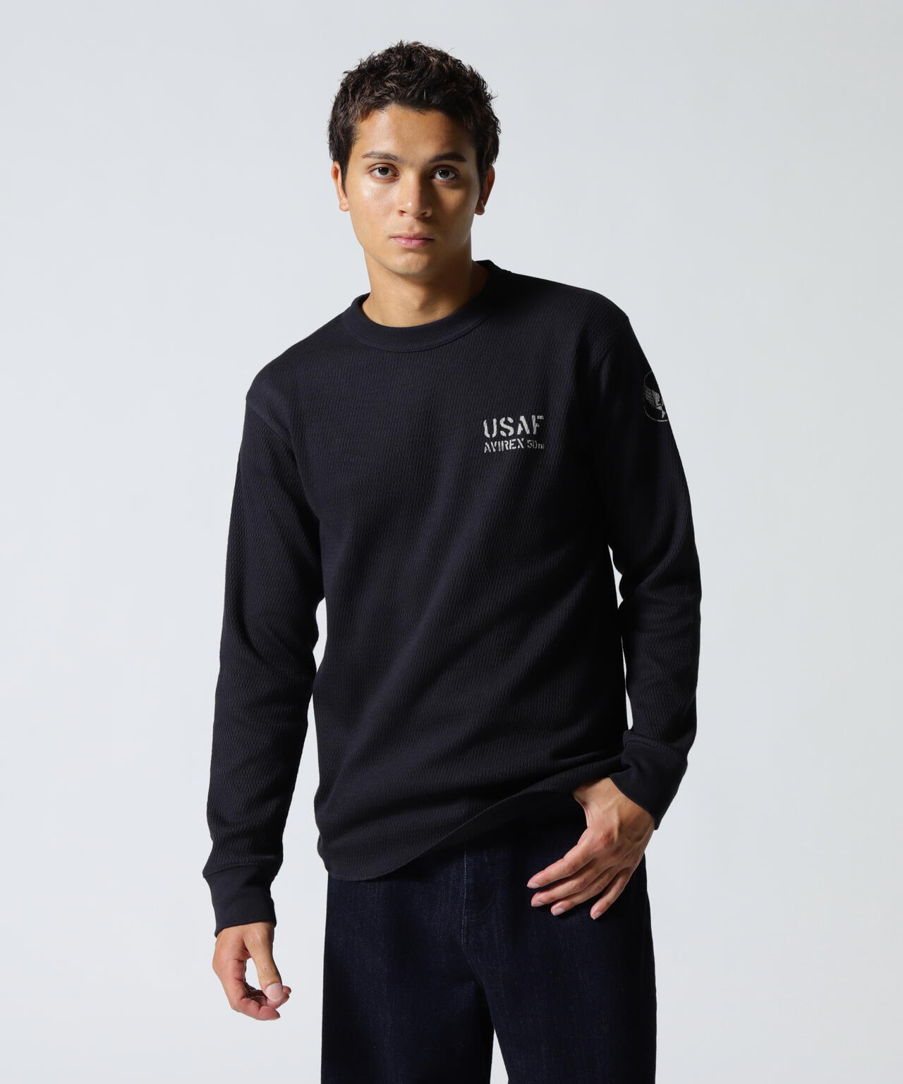 HONEYCOMB WAFFLE USAF L/S T-SHIRT