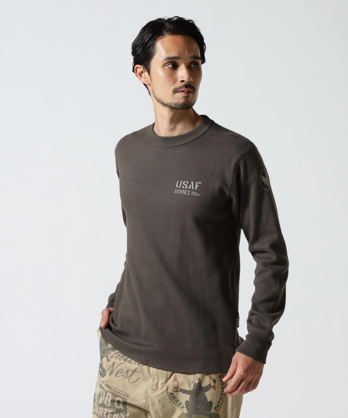 HONEYCOMB WAFFLE USAF L/S T-SHIRT
