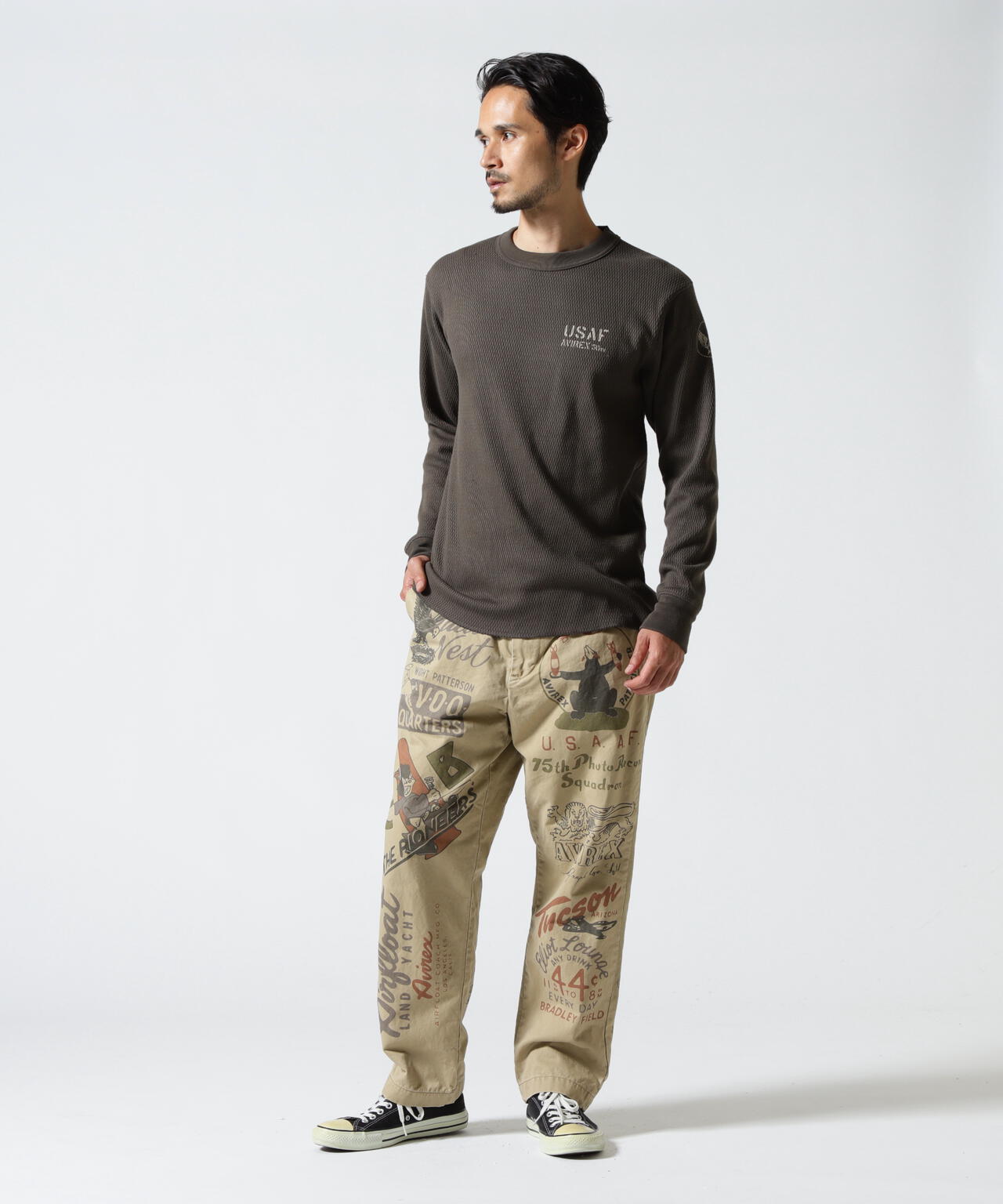 HONEYCOMB WAFFLE USAF L/S T-SHIRT