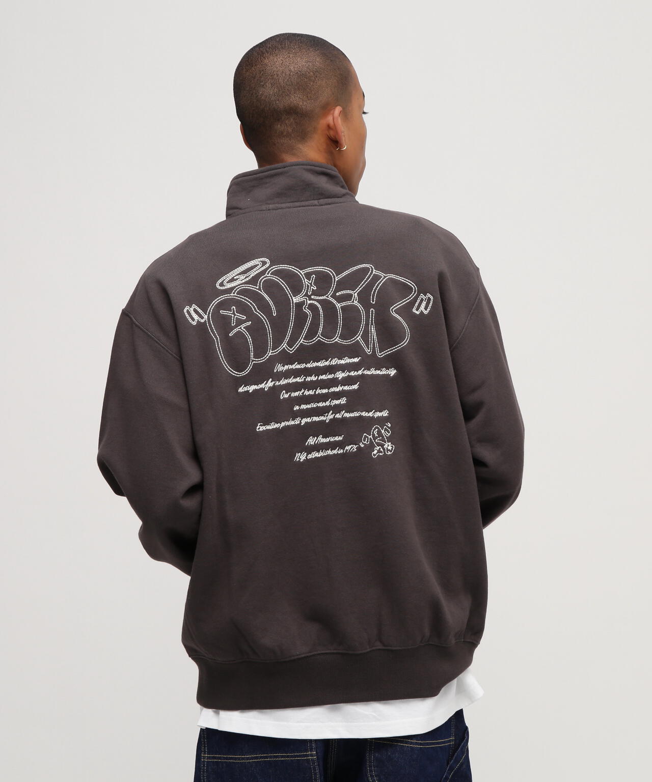 《直営店限定》GRAFFITI HALF ZIP SWEAT